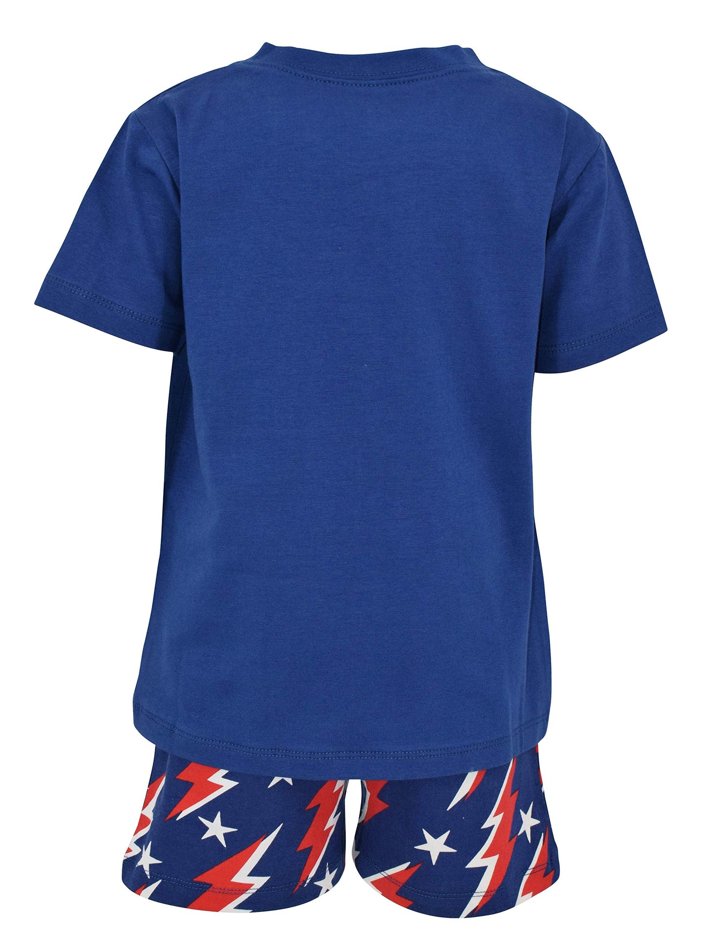 Boys 2pc Shorts Set Outfit Short Sleeve Shirt with Bold Applique Print and Shorts