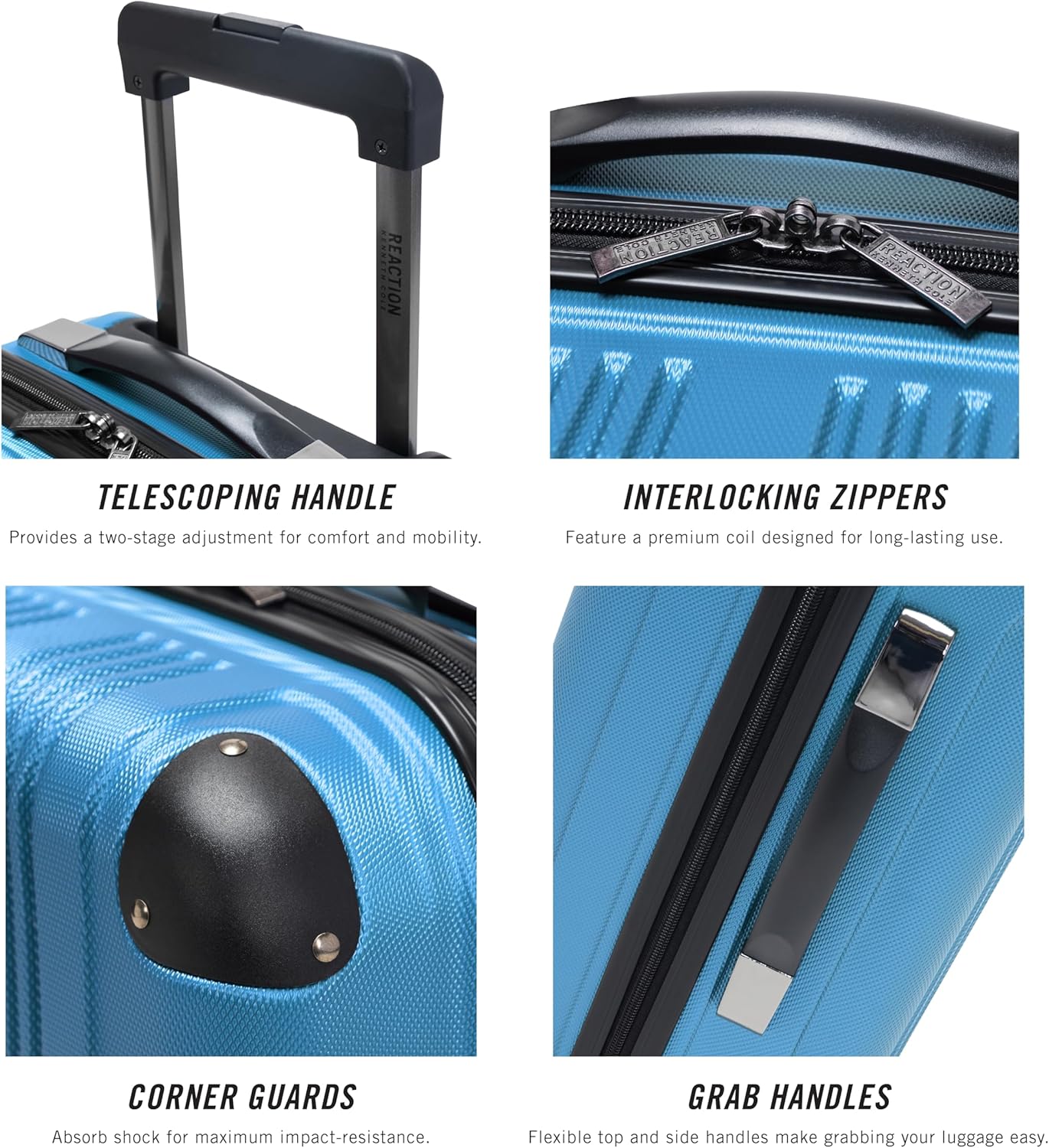 Kenneth Cole REACTION Out of Bounds Lightweight Hardshell 4-Wheel Spinner Luggage, Rose Gold, 2-Piece Set (20" & 28")