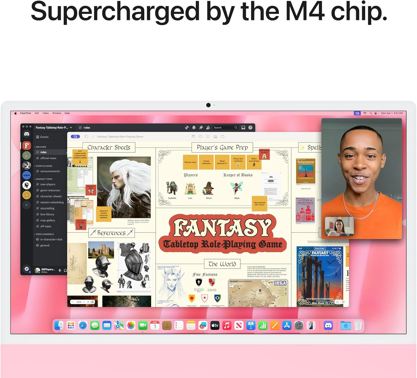 Apple 2024 iMac All-in-One Desktop Computer with M4 chip with 8-core CPU and 8-core GPU: Built for Apple Intelligence, 24-inch Retina Display, 16GB Unified Memory, 256GB SSD Storage; Pink