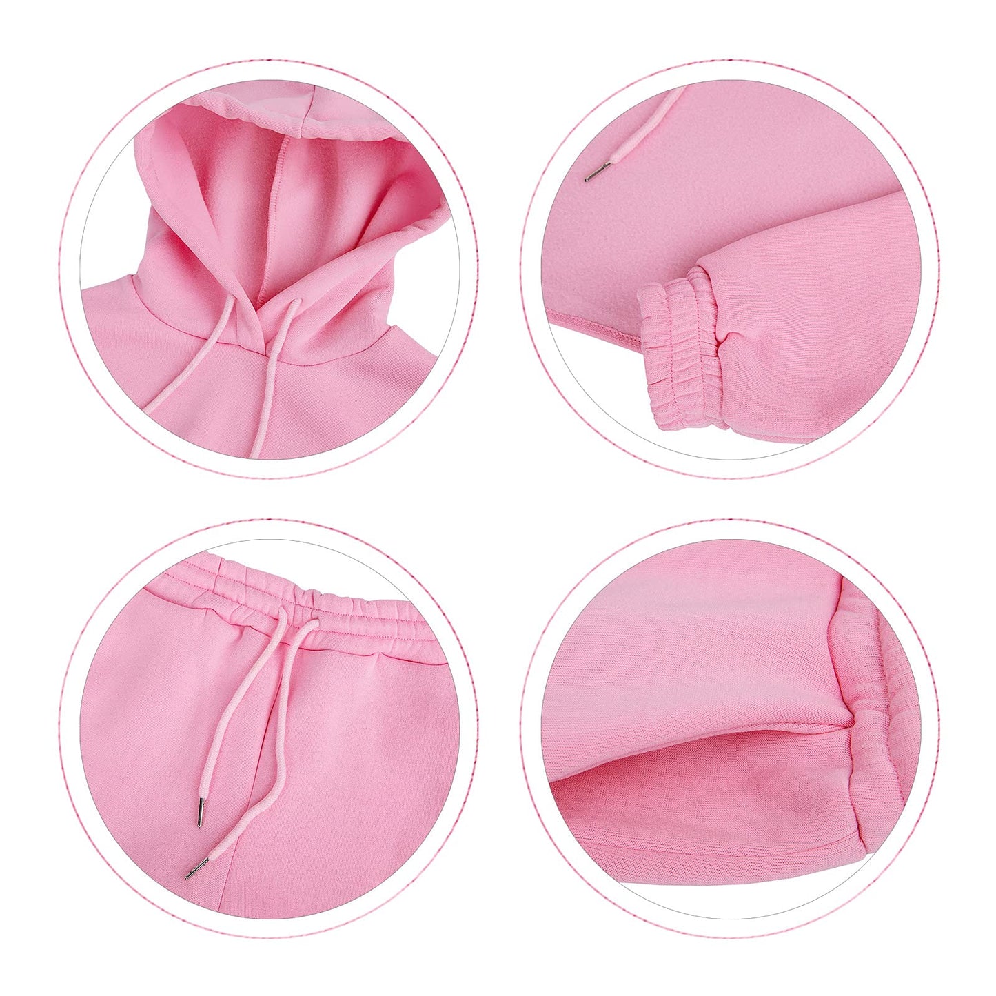 Adogirl Women 3 Piece Outfits Tracksuits Set Sexy Long Sleeve Pullover Hoodie Tank Crop Tops Jogger Sweatpants Sweatsuits
