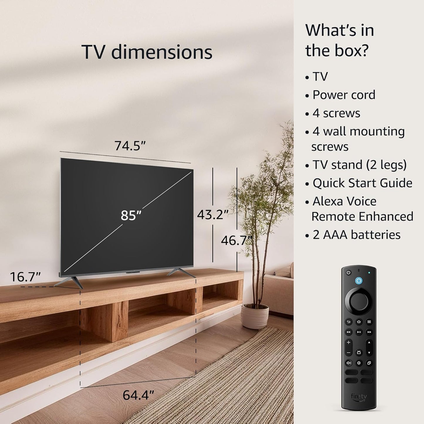 Introducing Amazon Fire TV 65" Omni Mini-LED Series, QLED 4K UHD smart TV, Dolby Vision IQ, 144hz gaming mode, Ambient Experience, hands-free with Alexa, 2024 release