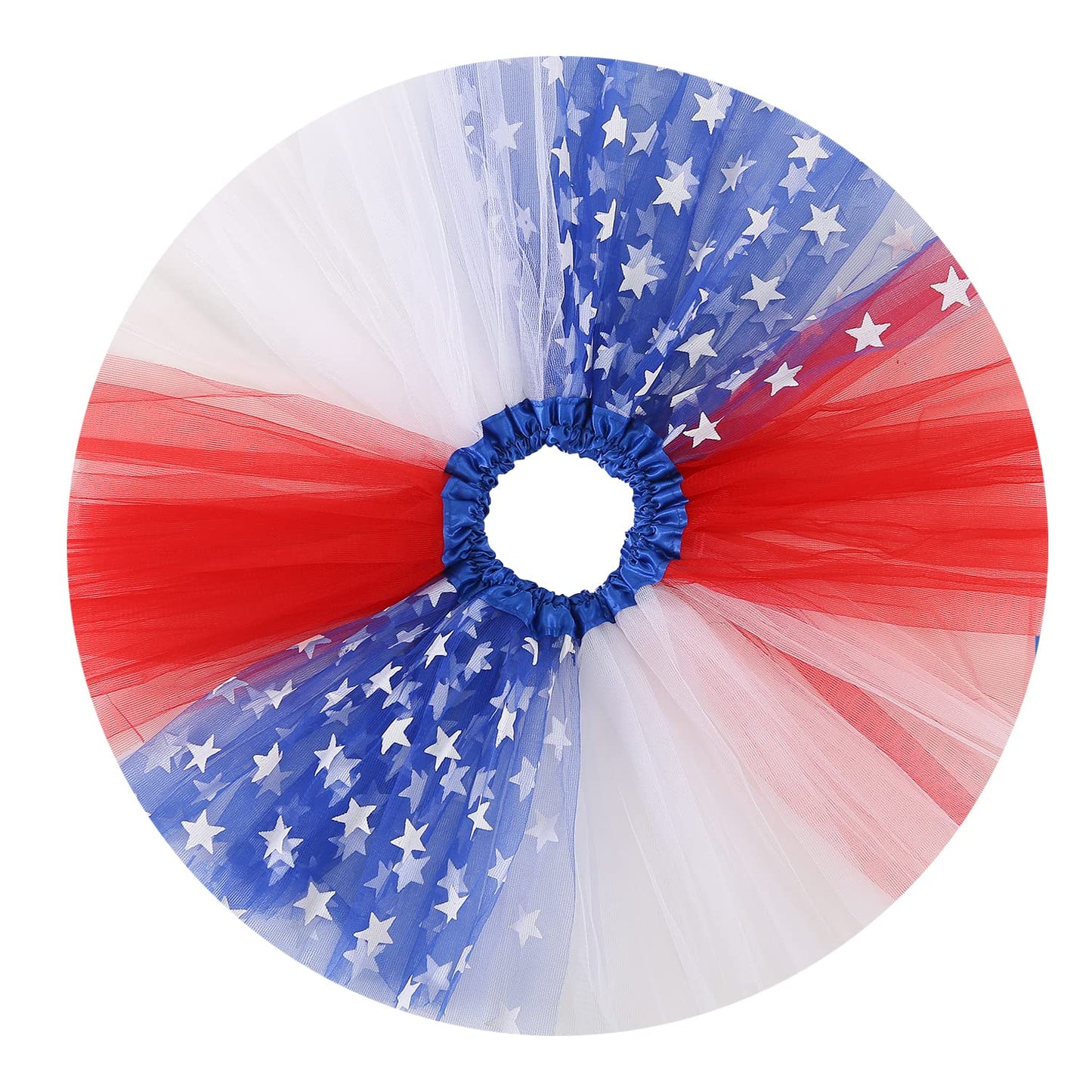 4th of July Tutu Tulle Skirt for Girls Women, Red White Blue Tutu Skirt Kids Adult Independence Day Patriotic Costume Unisex