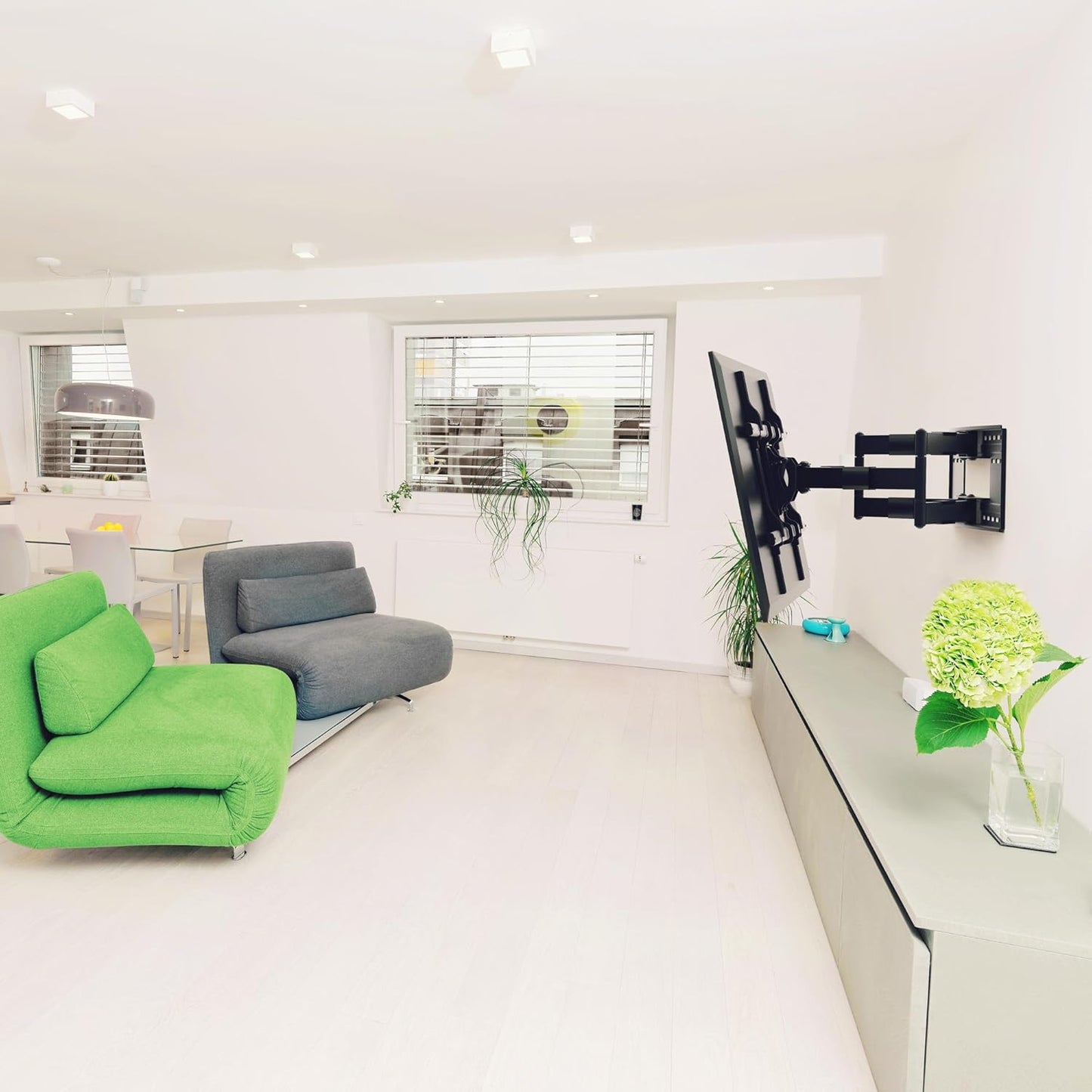 Kanto FMX3C Full Motion Articulating Adjustable TV Wall Mount for 50 to 100 inch TVs | Supports up to 150 lbs. | Up to 28" Extension | +15° to -5° Tilt | 88° Swivel | VESA from 200x100 to 700x500