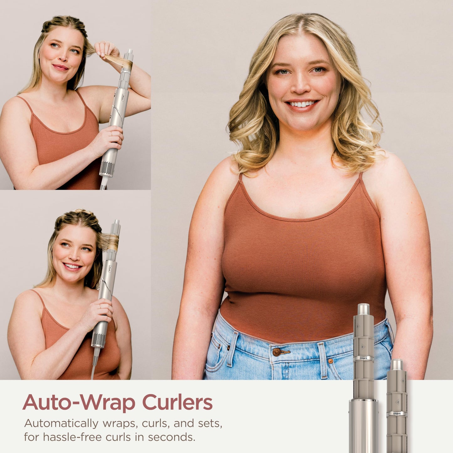 Shark FlexStyle Hair Dryer & Powerful Styling System with 6-Piece Hair Styling Tools, Paddle Brush, Curl-Defining Hair Diffuser, Auto-Wrap Curlers, Styling Concentrator, Oval Brush &, Black, HD440BK