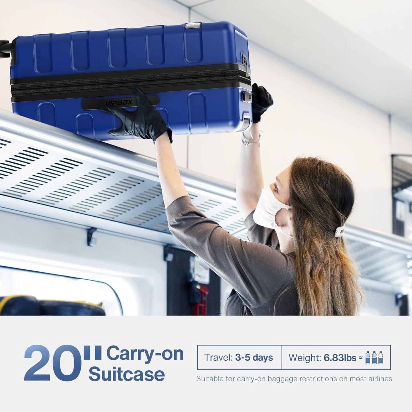 Luggage Sets 3 Piece (3-YEARS VIP SERVICE) Hardside Expandable Lightweight Premium Polycarbonate Simple Beautiful Travel Suitcase with Wheels x1 TSA Approved Lock for Women Men, Green