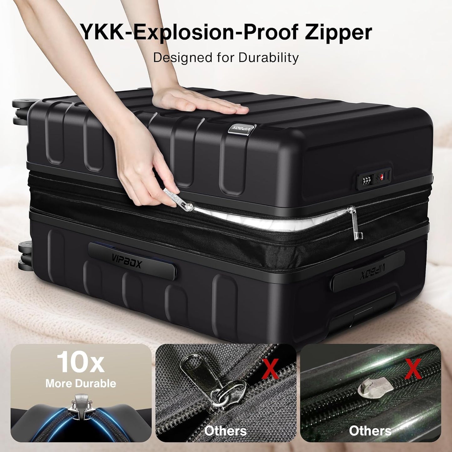 Luggage Sets 3 Piece (3-YEARS VIP SERVICE) Hardside Expandable Lightweight Premium Polycarbonate Simple Beautiful Travel Suitcase with Wheels x1 TSA Approved Lock for Women Men, Green