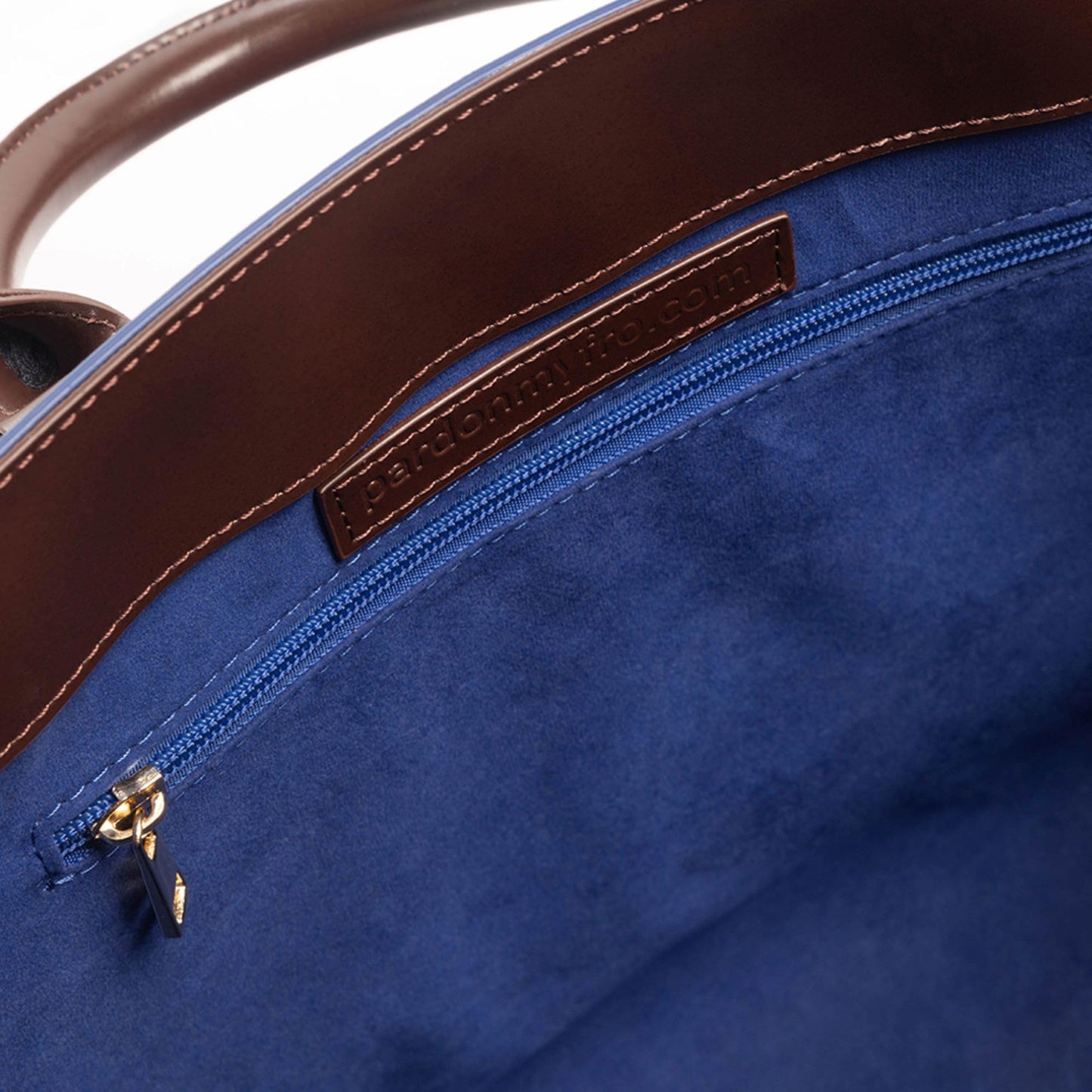 Pardon My Fro Tote Bag for Women – Large Shoulder Bag with Zippered Compartment, Fits Laptop, Mahogany Yellow and Tribe Blue