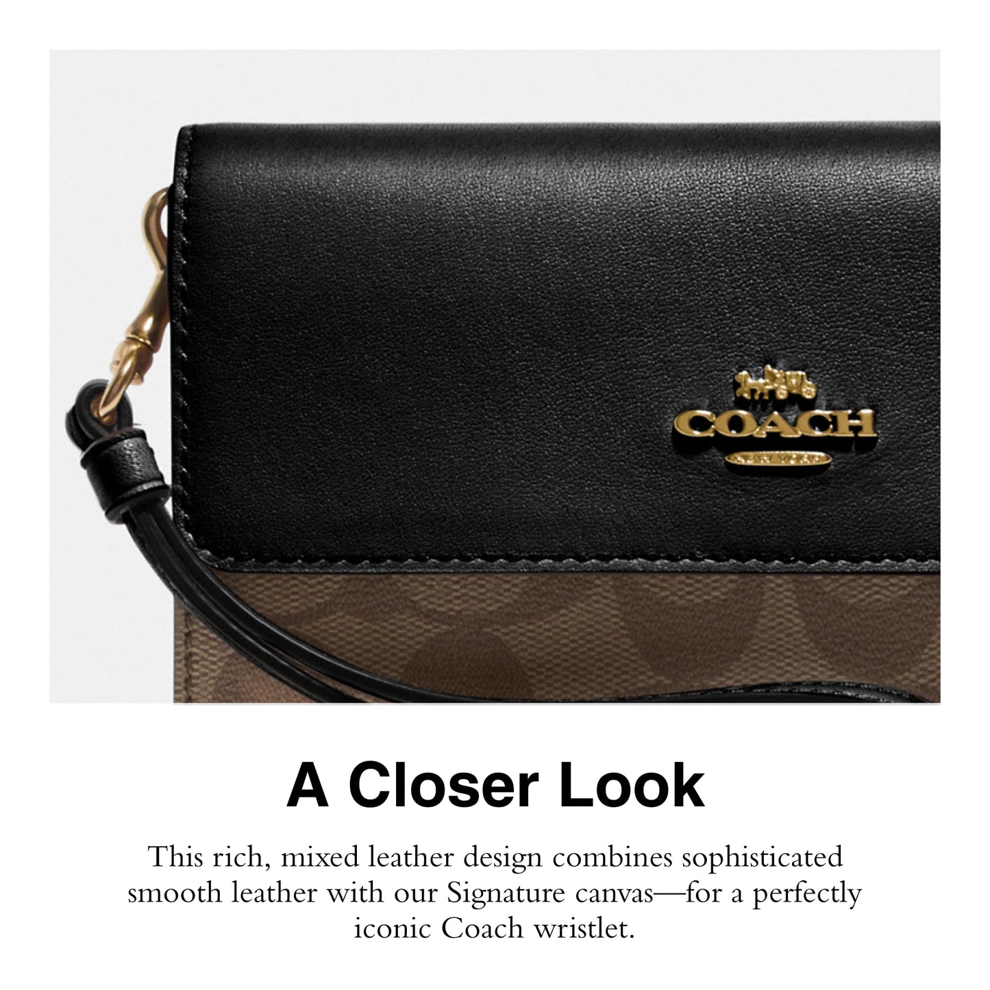 Coach Women's Signature Foldover Wristlet