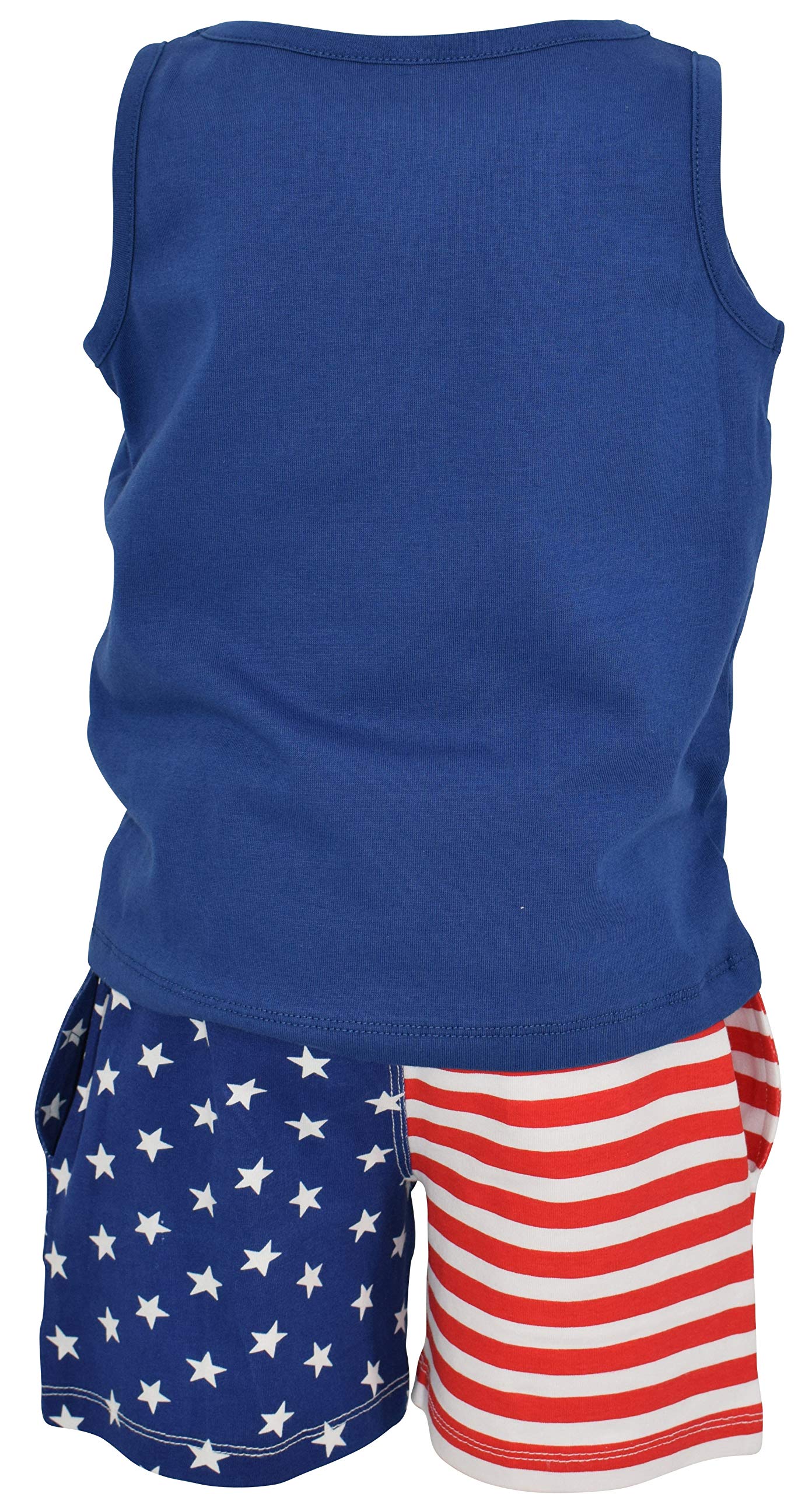 Unique Baby Boys Patriotic Stars Stripes 4th of July Short Set