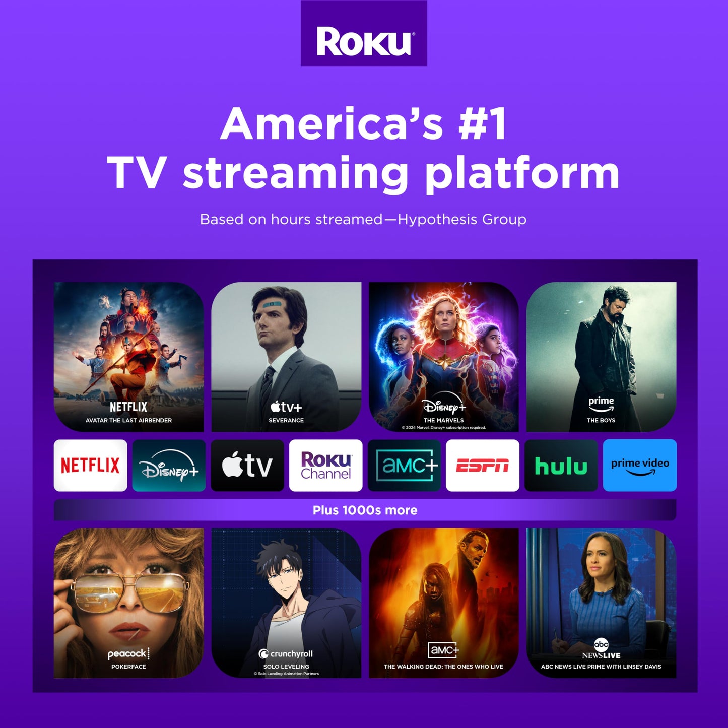 Roku Express 4K+ | Roku Streaming Device 4K/HDR with Voice Remote, Free & Live TV