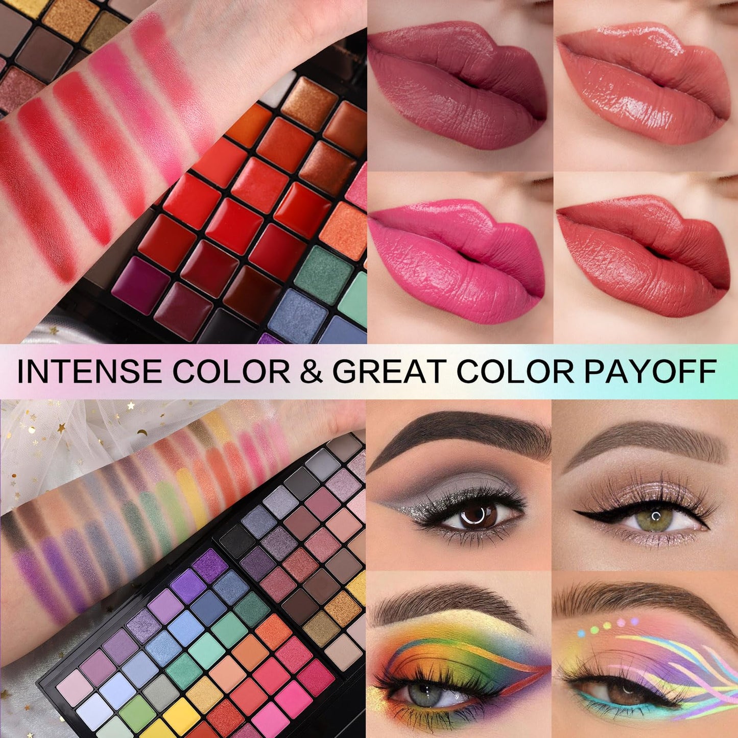 Professional All in One Makeup Kit for Women Full Kit,186 Colors Make Up Palette Valentine's Gift Set, Including Eyeshadow,Lip Gloss,Concealer,Highlighter,Contour,Brow Powder,Mascara,Blush & Brush