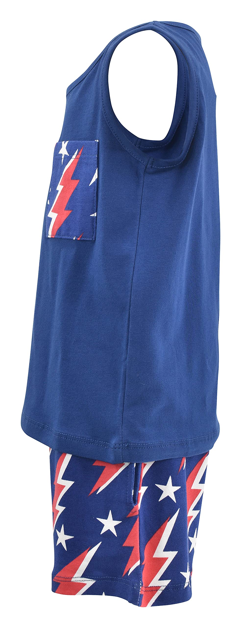 Unique Baby Boys American Boy 4th of July 2pc Tank Shorts Set
