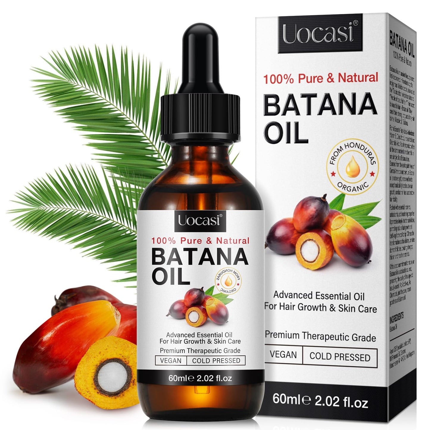 Batana Oil for Hair Growth - 2 Pack, Raw Unrefined Batana Oil,100% Pure Natural Stimulation for Hair Growth, Thickens Strands, Prevent Dry Hair & Hair Loss, 4.04 Oz