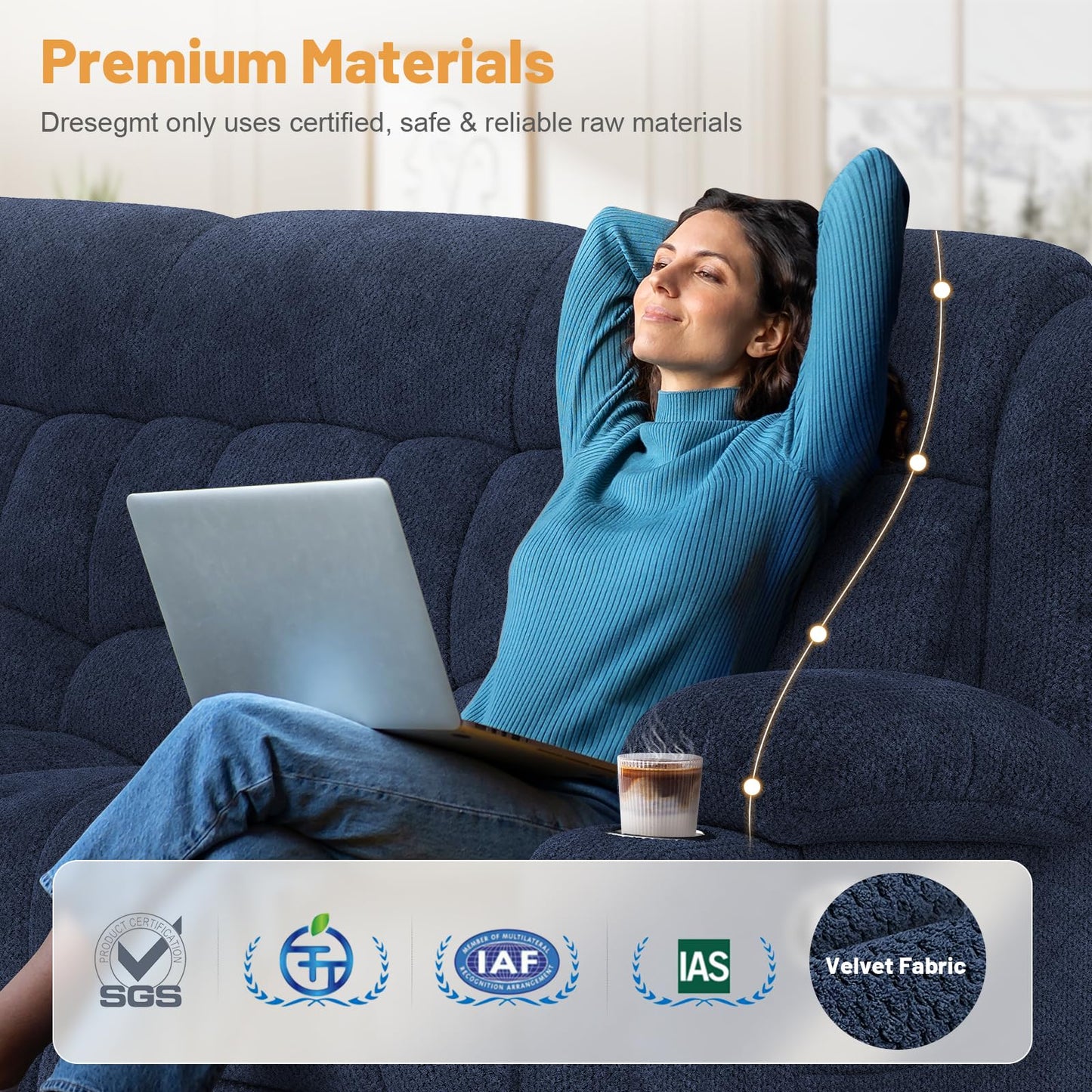 Loveseat Recliner Sofa, Flip Middle Backrest Design 3 Seat Reclining Sofa with Storage Drawer, USB Ports & Cup Holders, Manual Couch for Living Room/RV (Gray)