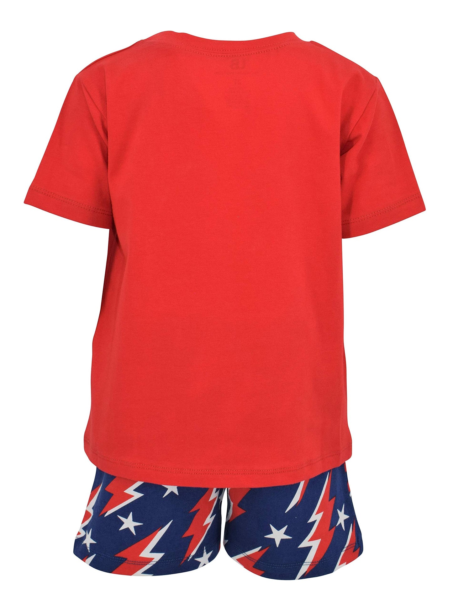 Boys 2pc Shorts Set Outfit Short Sleeve Shirt with Bold Applique Print and Shorts