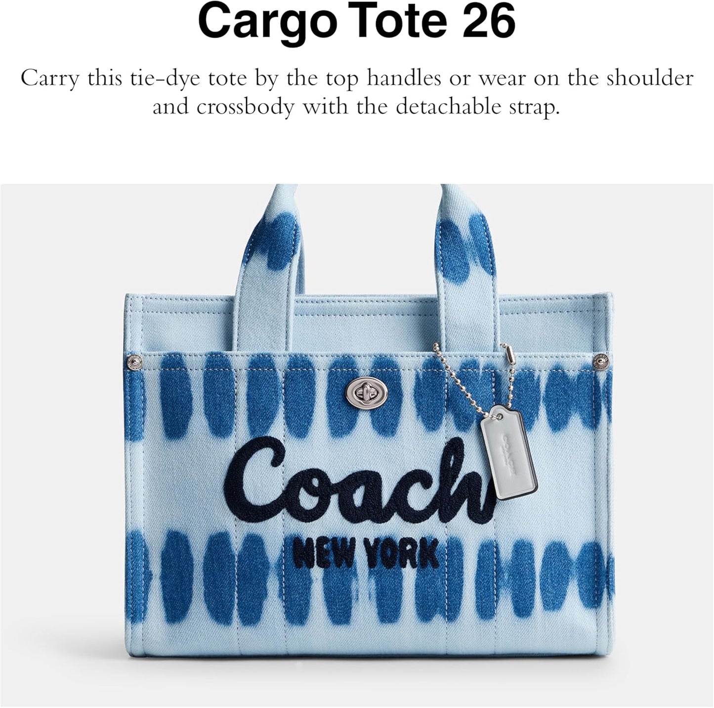 COACH Women's Camo Printed Canvas Cargo Tote 26
