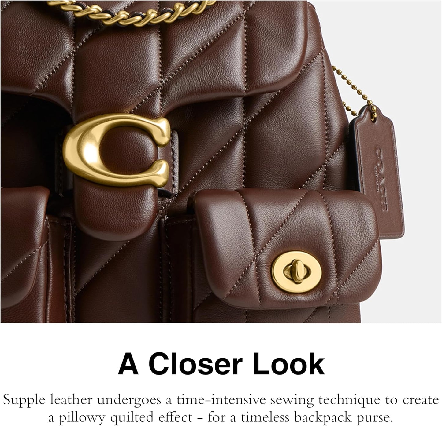 COACH Women's Quilted Leather Tabby Backpack