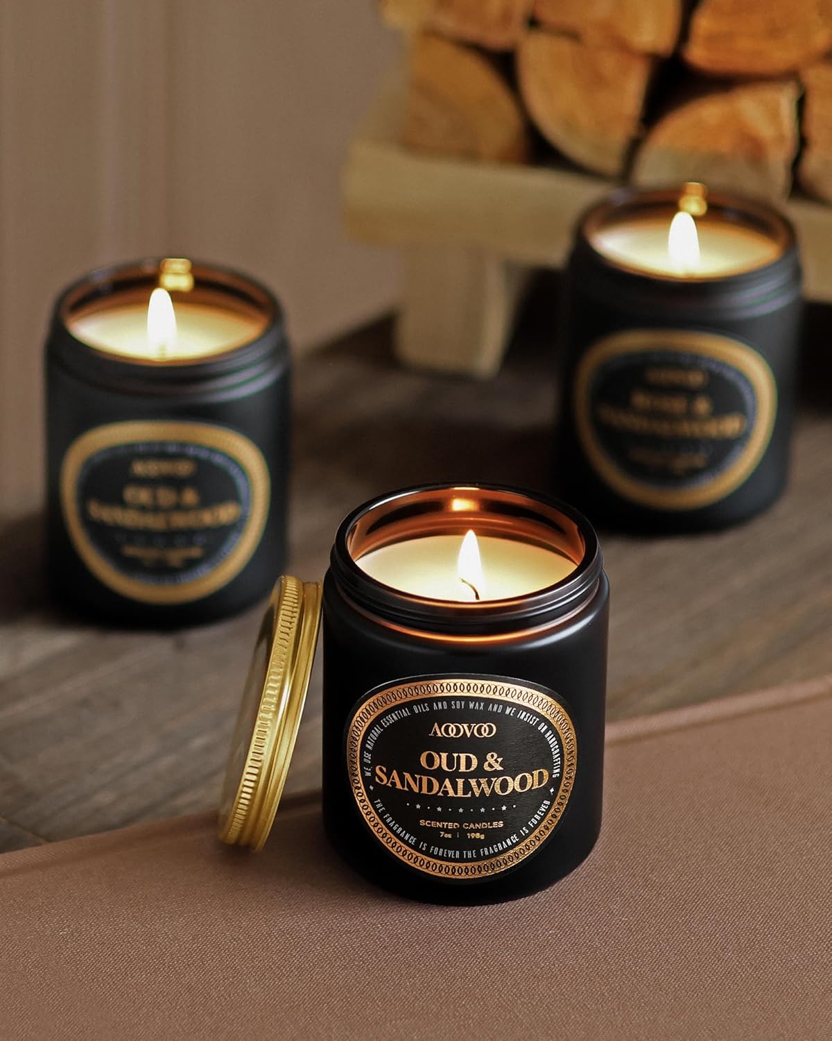 AOOVOO Scented Candles Gift Set - 6 Pack Men Candles for Home Scented, Soy Candle Set for Men, 42 oz 300 Hour Long Lasting Candle for Birthday, Father's Day, Valentine, Christmas, Anniversary