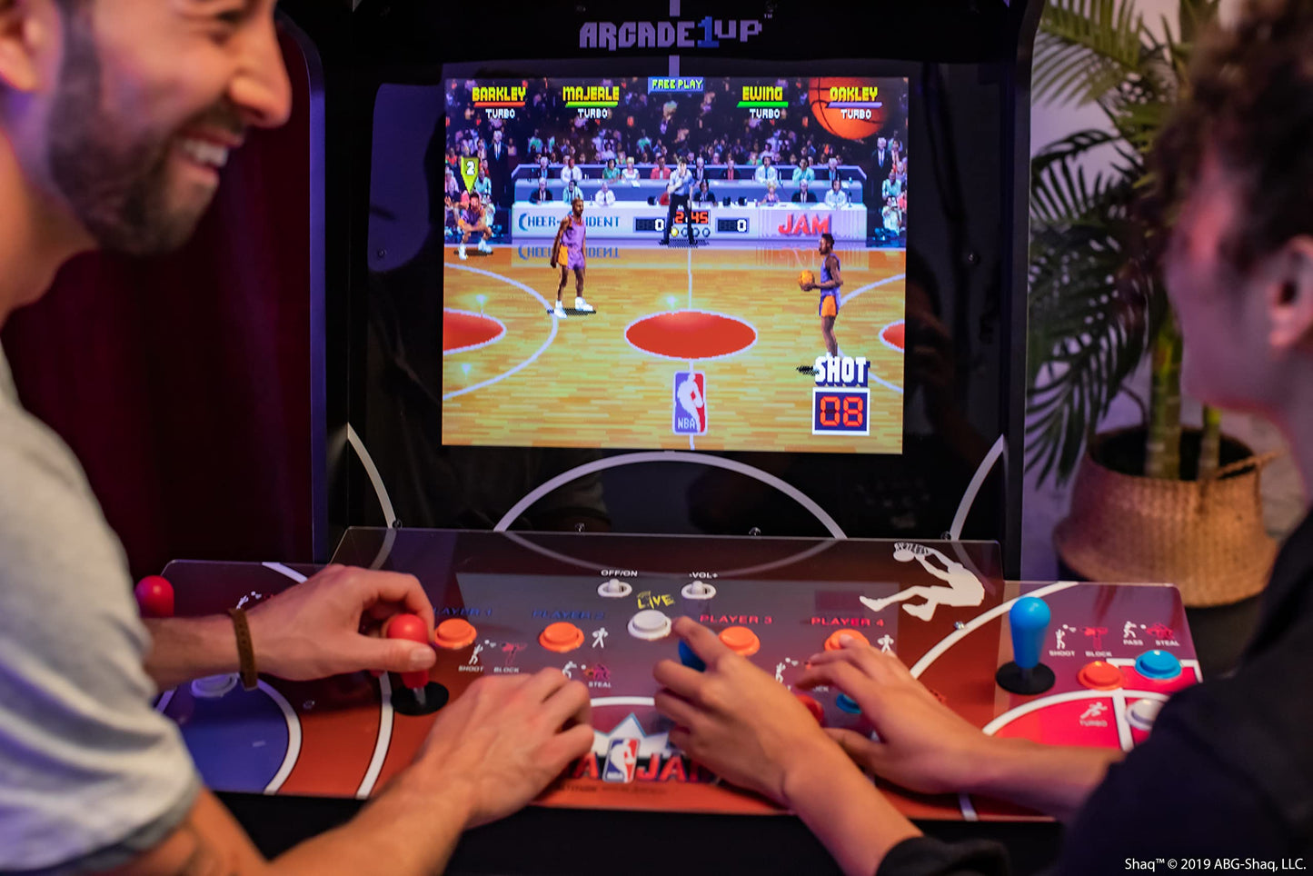 ARCADE1UP NBA Jam Deluxe 2-Player Control Panel Arcade Machine, Built for Your Home, 5 Foot Tall Cabinet with 3 Classic Games