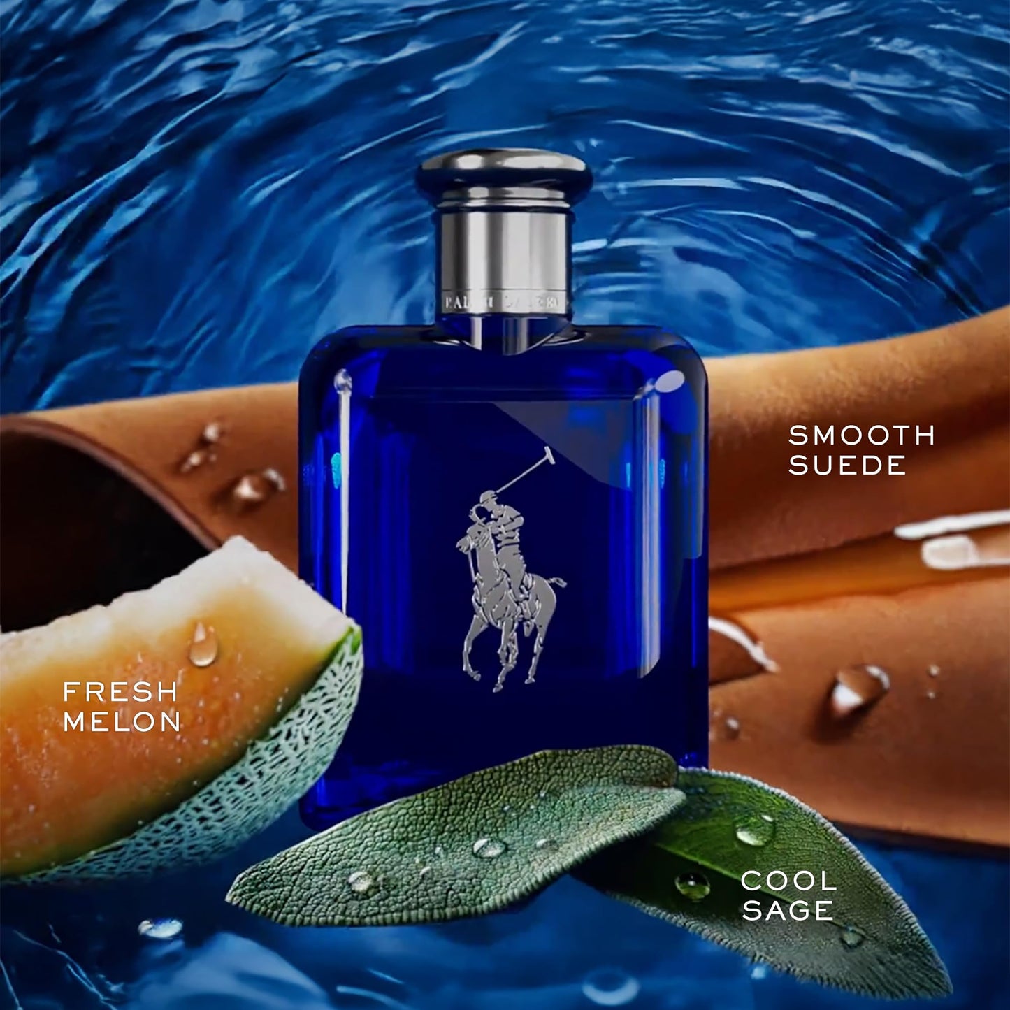 Ralph Lauren - Polo Blue - Eau de Toilette - Men's Cologne - Aquatic & Fresh - With Citrus, Sage, and Suede - Medium Intensity