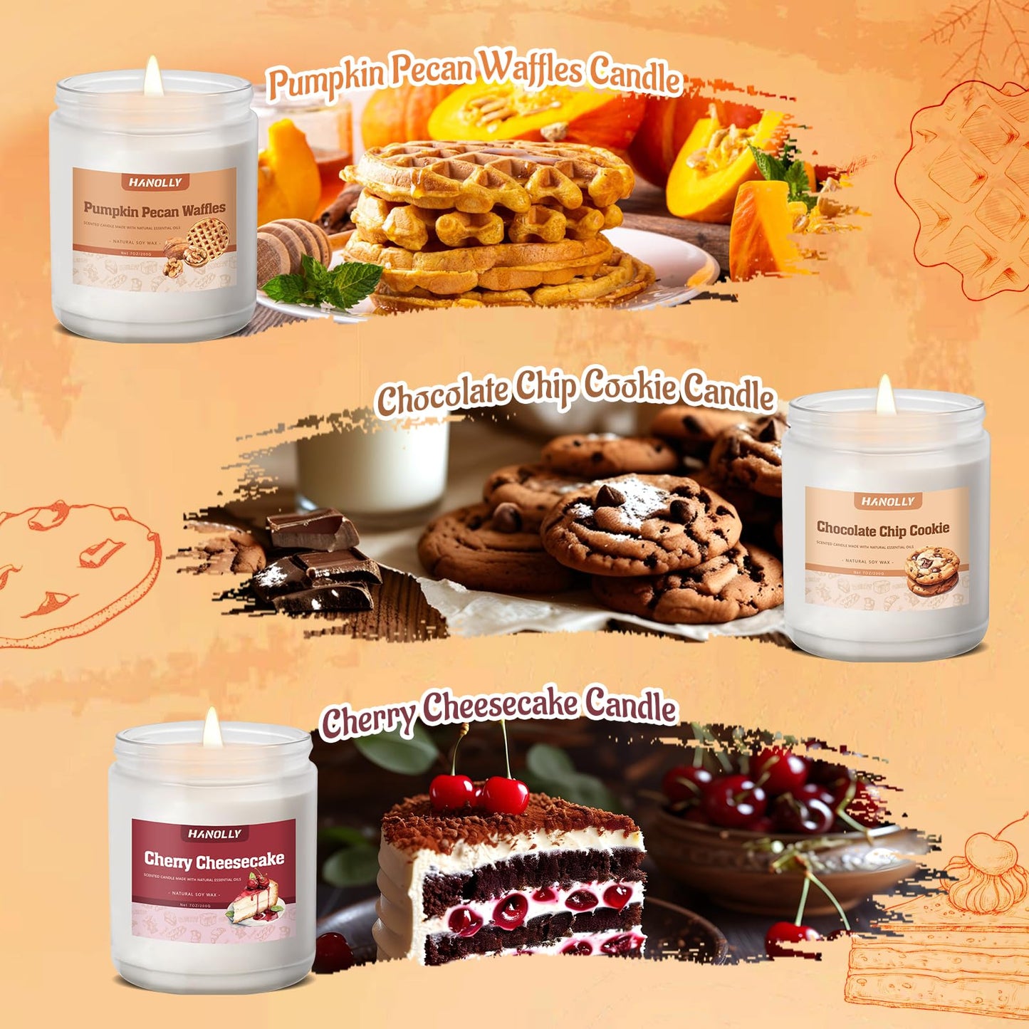 Hotel Scented Candles Set, 6 Pack Candles for Home Scented, Luxury Aromatherapy Jar Candle Gifts for Men & Women, Natural Soy Wax Long Lasting Candle Kit for Fathers Day, Birthday, Christmas