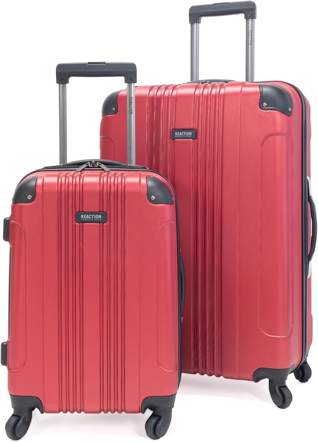Kenneth Cole REACTION Out of Bounds Lightweight Hardshell 4-Wheel Spinner Luggage, Rose Gold, 2-Piece Set (20" & 28")