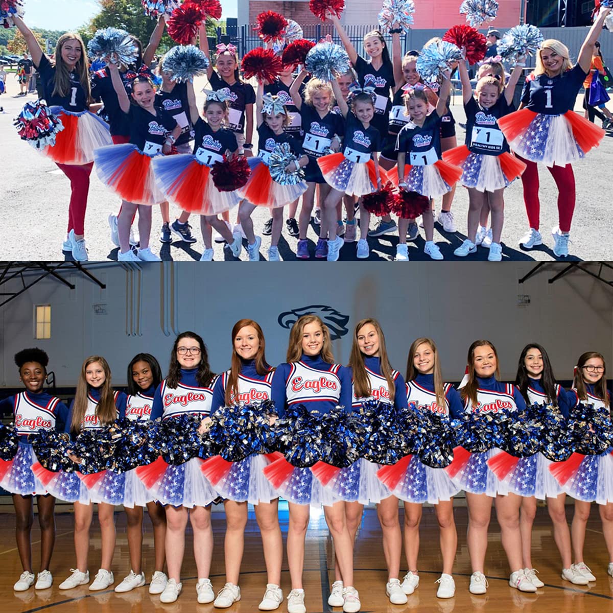 4th of July Tutu Tulle Skirt for Girls Women, Red White Blue Tutu Skirt Kids Adult Independence Day Patriotic Costume Unisex