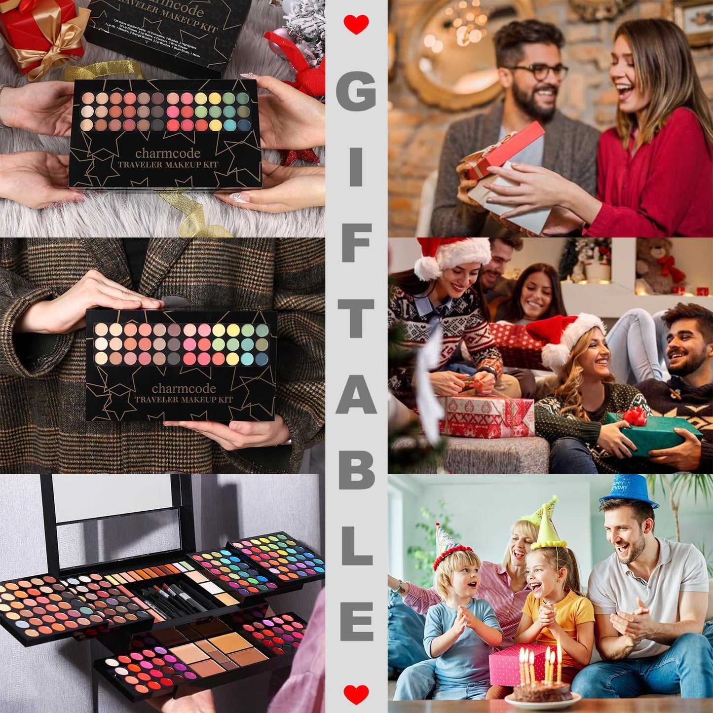 Professional All in One Makeup Kit for Women Full Kit,186 Colors Make Up Palette Valentine's Gift Set, Including Eyeshadow,Lip Gloss,Concealer,Highlighter,Contour,Brow Powder,Mascara,Blush & Brush