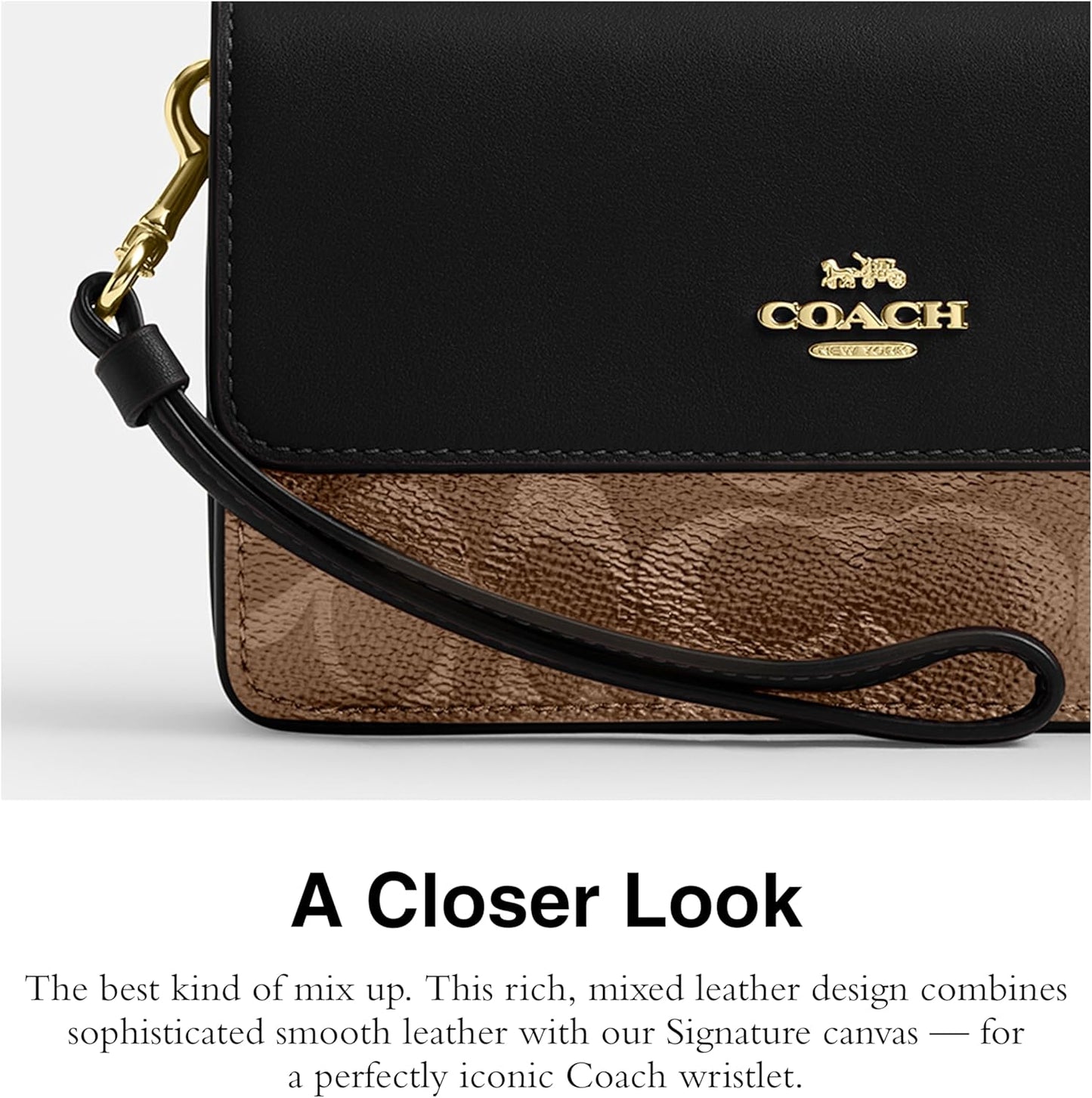COACH womens Foldover Wristlet