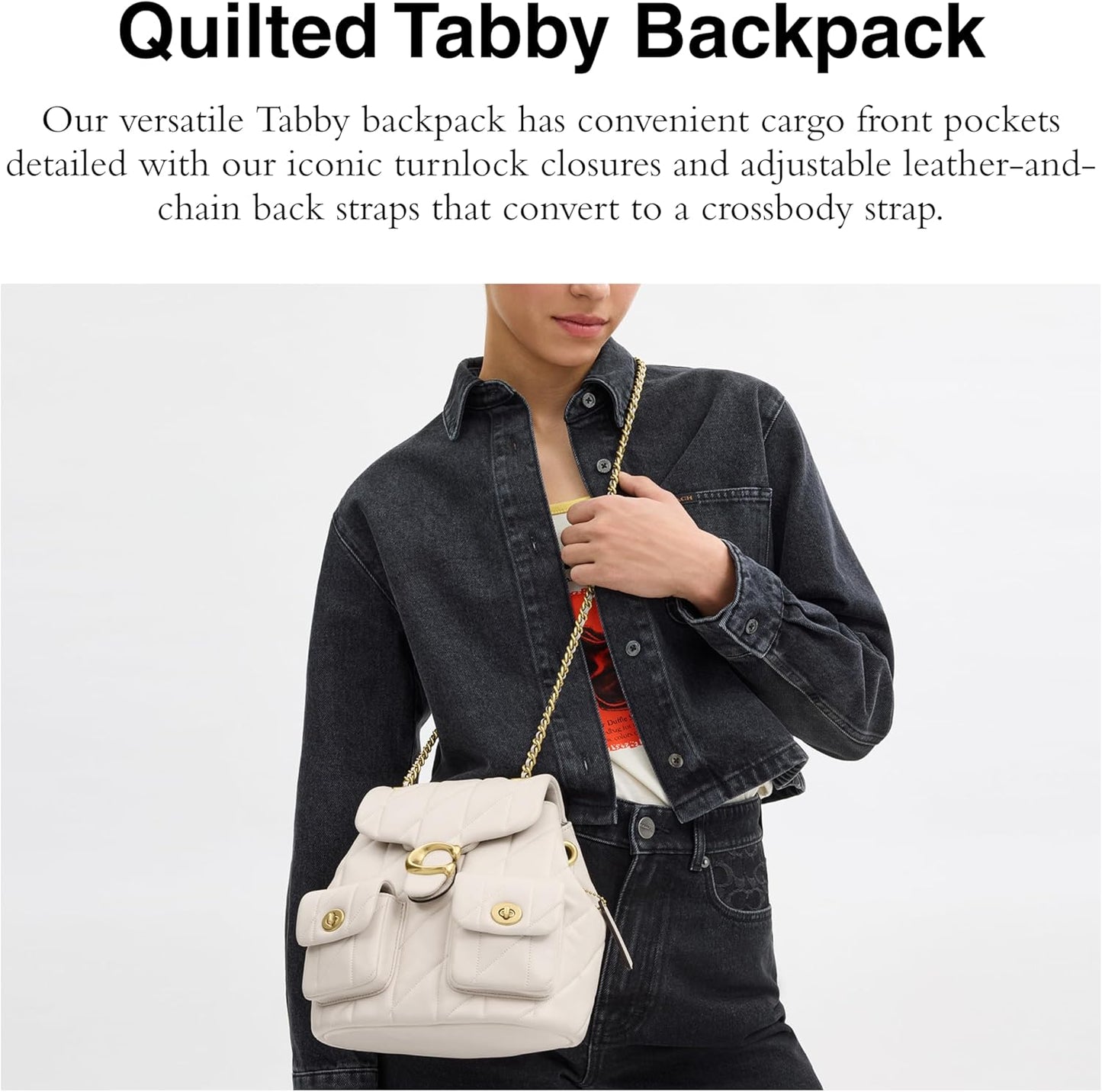 COACH Women's Quilted Leather Tabby Backpack