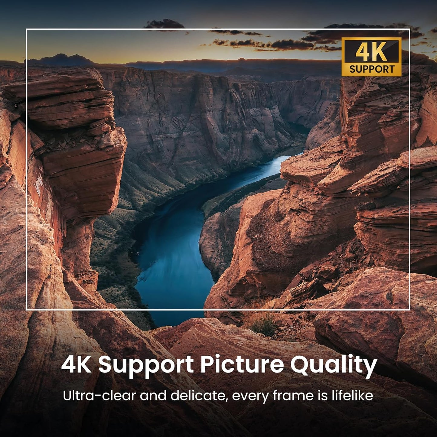 आधिकारिक लाइसेंस प्राप्त Google TV स्मार्ट प्रोजेक्टर, HAPPRUN 4K UHD होम थिएटर डॉल्बी साउंड के साथ, वाई-फाई और ब्लूटूथ, बिल्ट-इन स्ट्रीमिंग ऐप्स, गेम कंसोल और स्मार्टफ़ोन के साथ संगत, इनडोर और आउटडोर उपयोग 