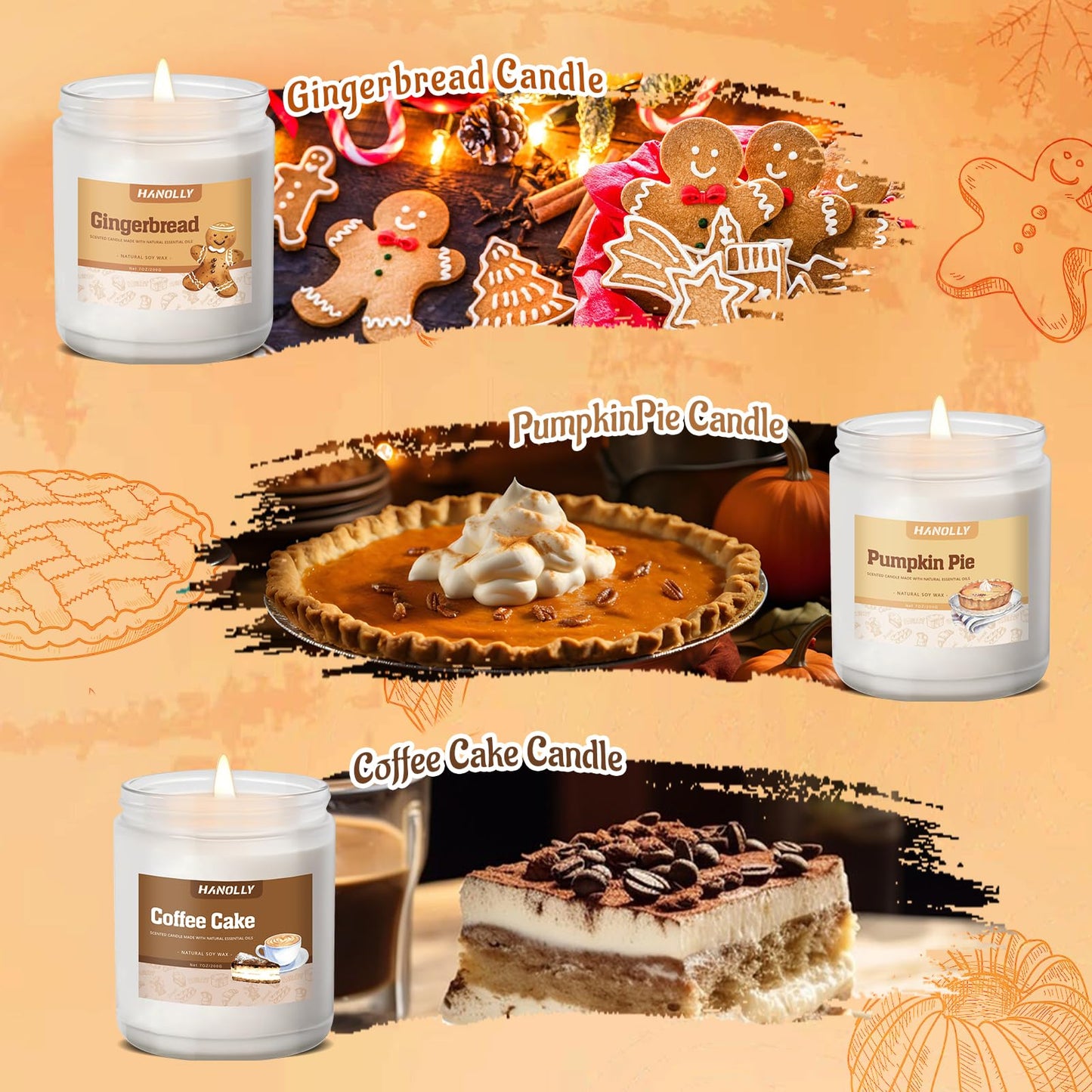 Hotel Scented Candles Set, 6 Pack Candles for Home Scented, Luxury Aromatherapy Jar Candle Gifts for Men & Women, Natural Soy Wax Long Lasting Candle Kit for Fathers Day, Birthday, Christmas