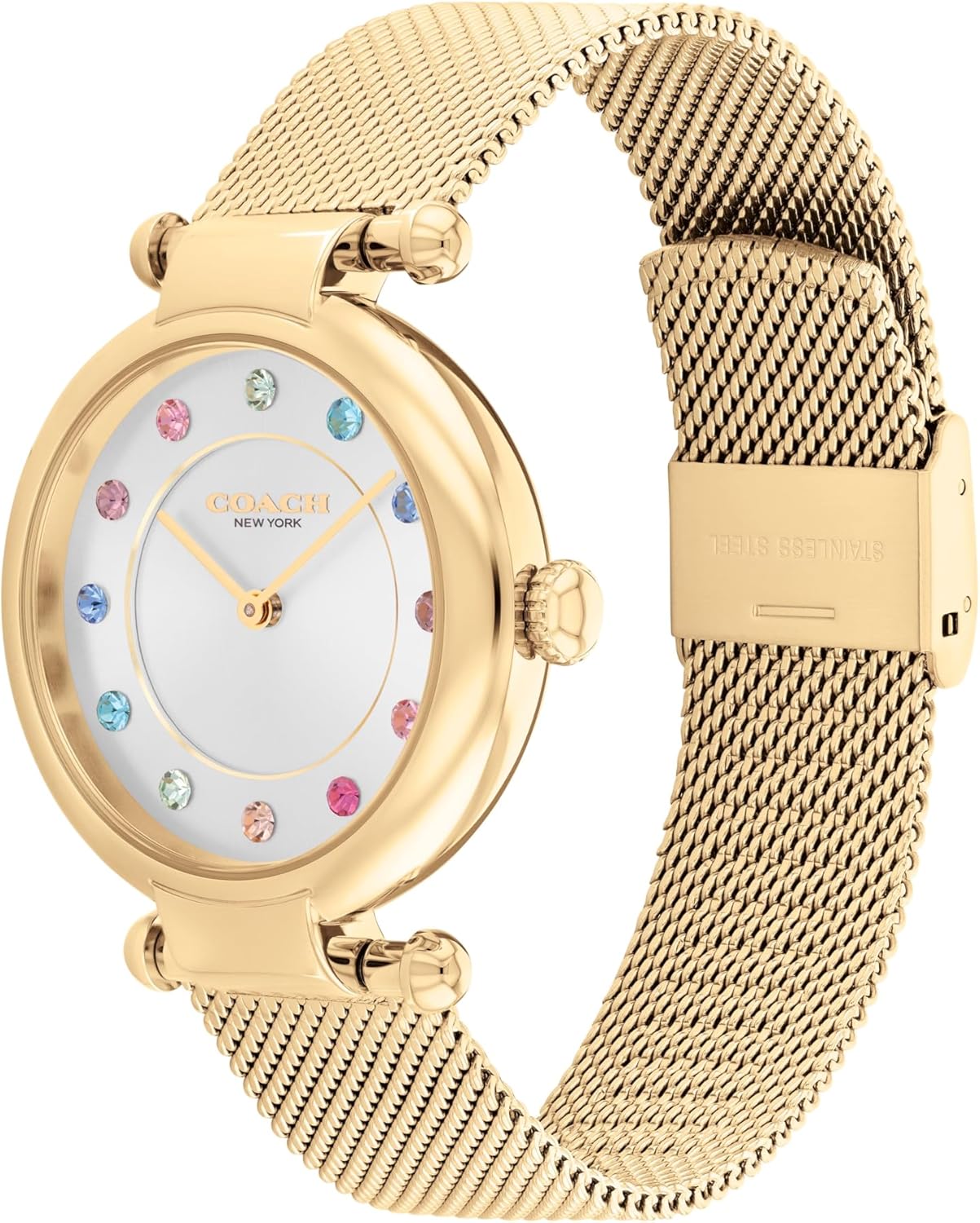 Coach Elliot Women's Watch and Jewelry Gift Set - Adjustable Slider Bracelet Signature Charm - 2H Quartz Watch - Mesh Bracelet - 3ATM Water Resistant - Designed for Day or Night - 28mm