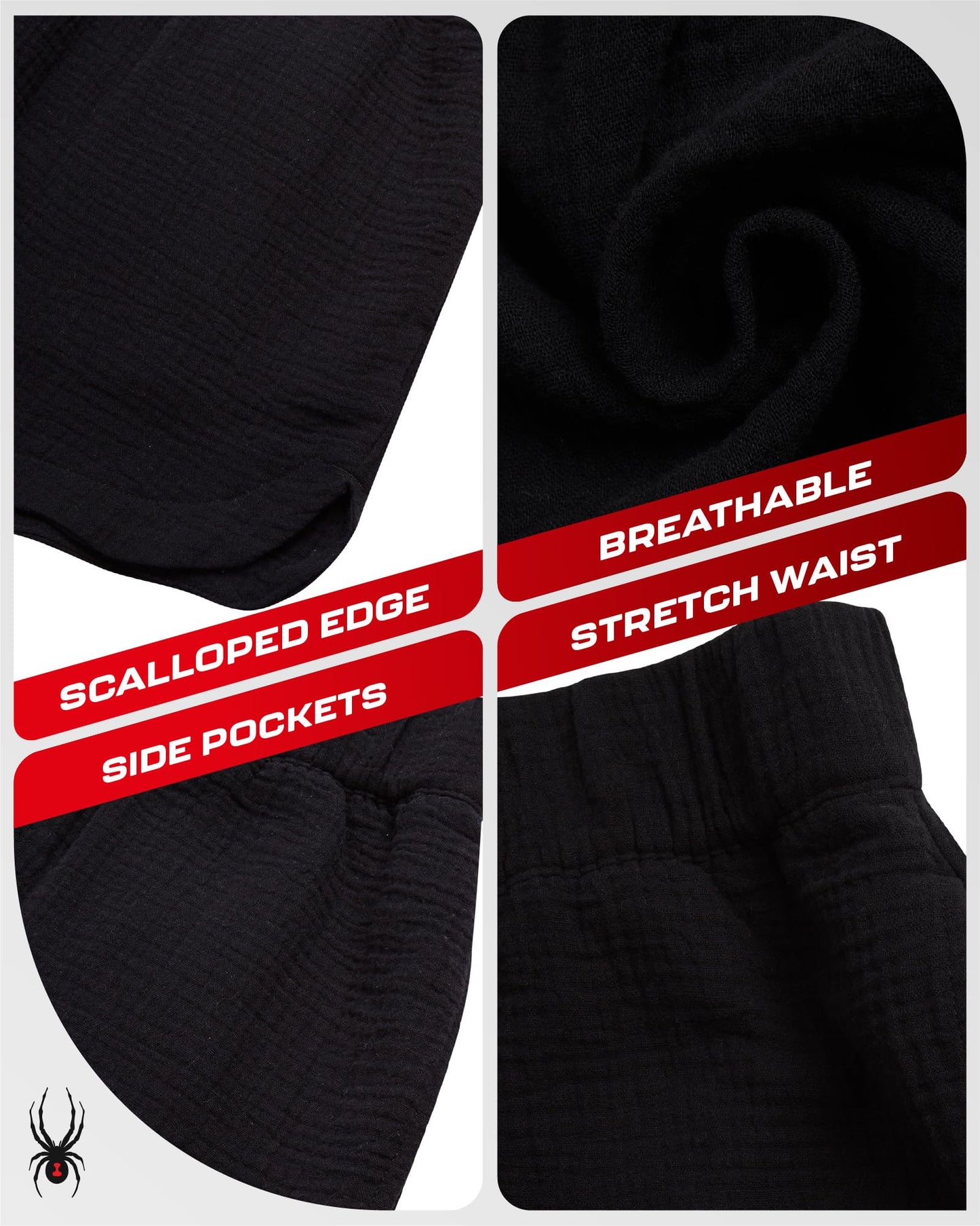 Spyder Womens Shorts - Lightweight Breathable Woven Pull On Shorts for Women with Side Pockets for Casual Daily Wear