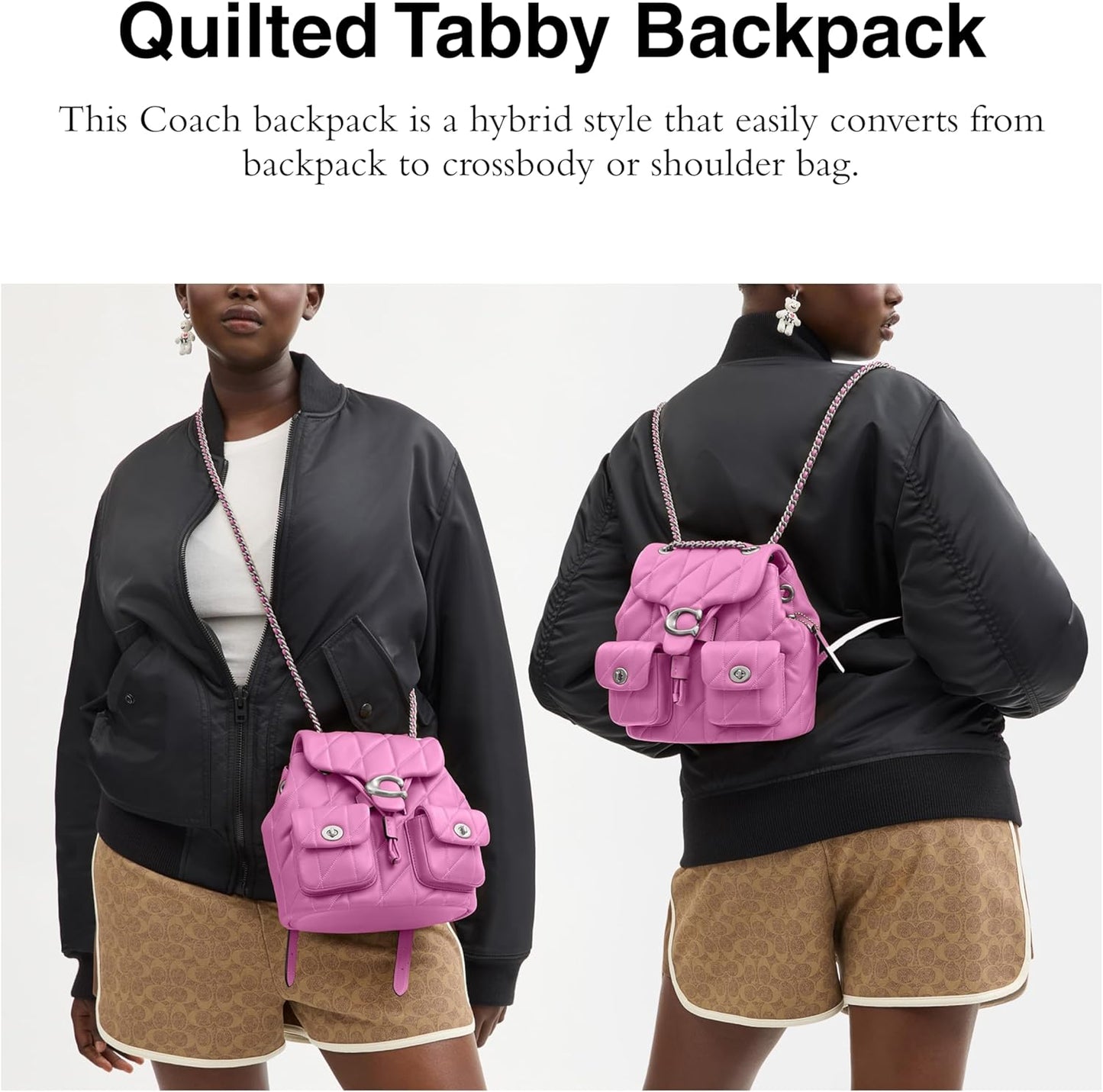 COACH Women's Quilted Leather Tabby Backpack
