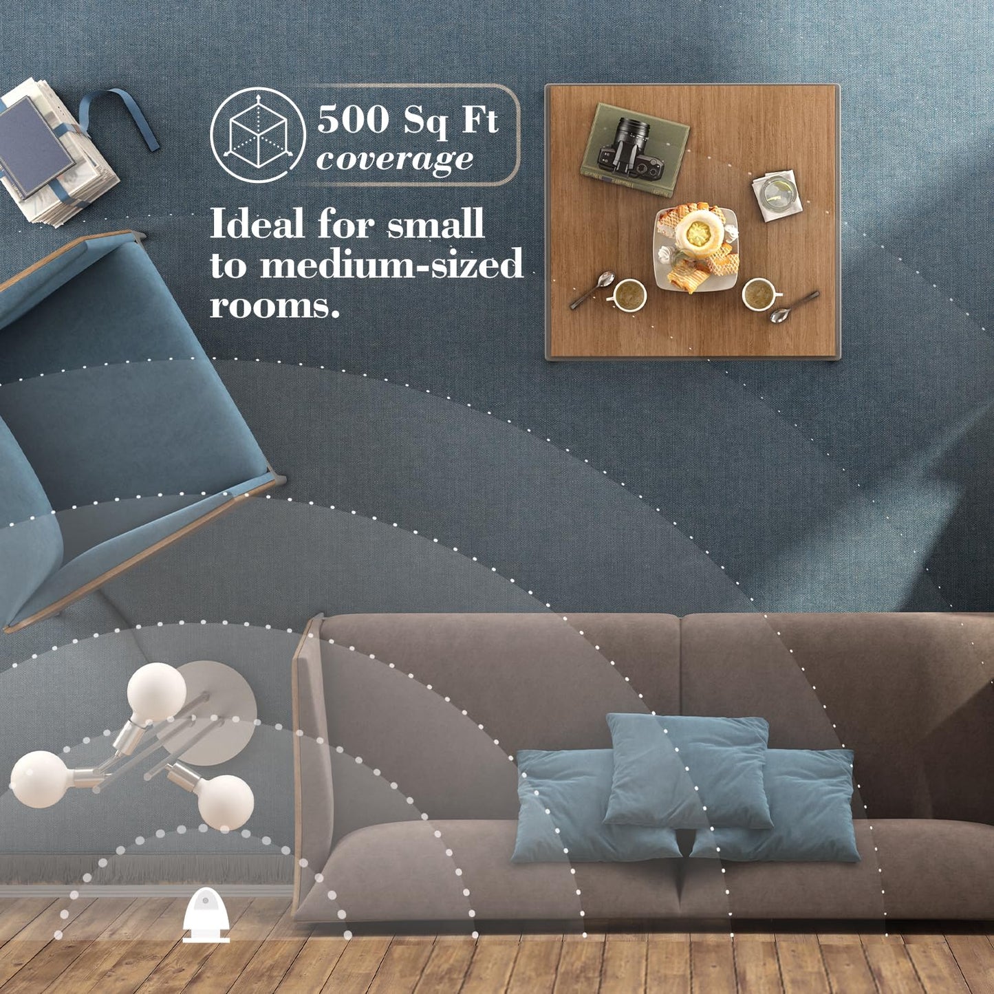 AROMAPLAN Authentic Plug in Waterless Diffuser - Up to 500 Sq. FT Coverage - Nanotechnology Plug in Oil Diffuser for Essential Oils -for Home and Office - Wall Silent & Waterless Oil Diffuser (White)