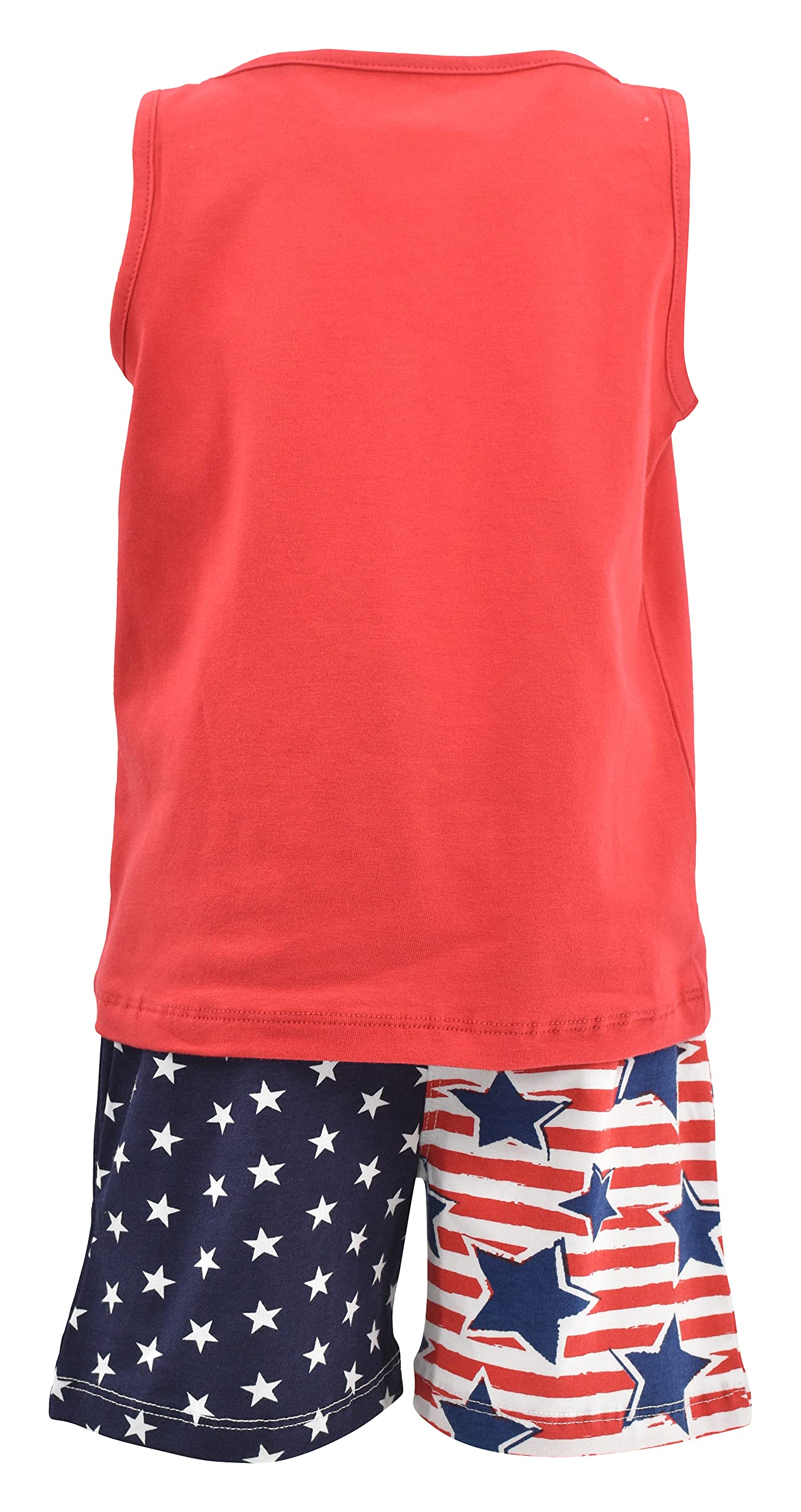 Unique Baby Boys Patriotic Stars Stripes 4th of July Short Set