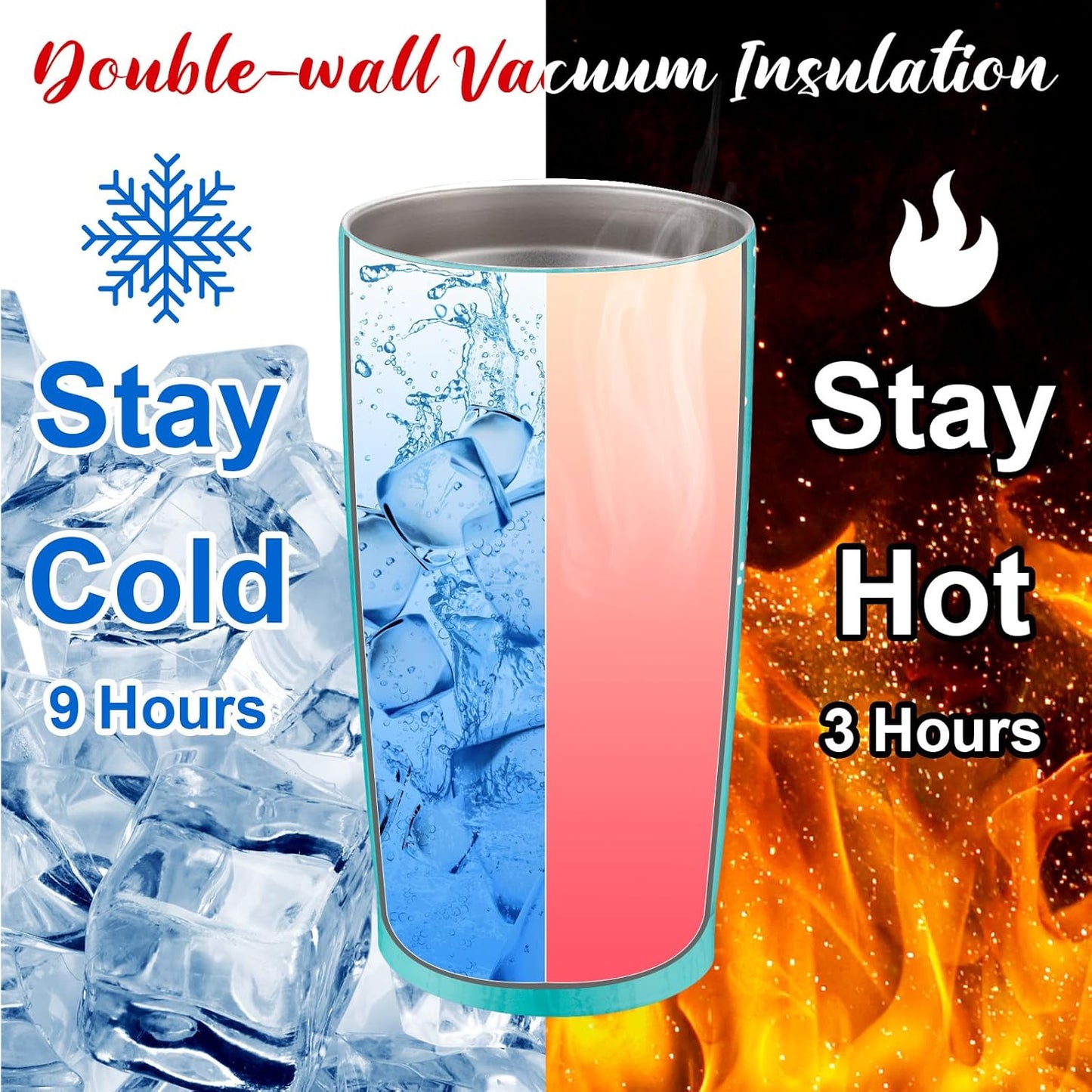 Sliner 12 Pack Christmas Stainless Steel Tumblers 20oz Christmas Insulated Tumbler Bulk with Lids and Straws Straight Double Wall Vacuum Travel Coffee Mug for Cold and Hot Drinks Xmas Party Gift