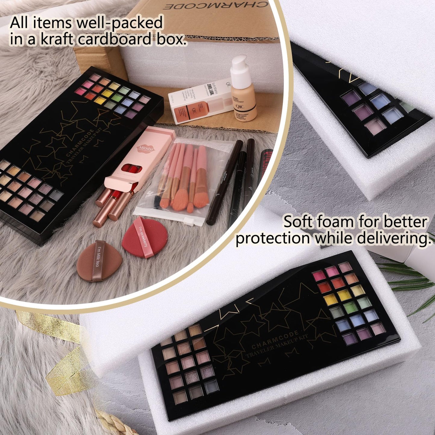 Professional All in One Makeup Kit for Women Full Kit,186 Colors Make Up Palette Valentine's Gift Set, Including Eyeshadow,Lip Gloss,Concealer,Highlighter,Contour,Brow Powder,Mascara,Blush & Brush