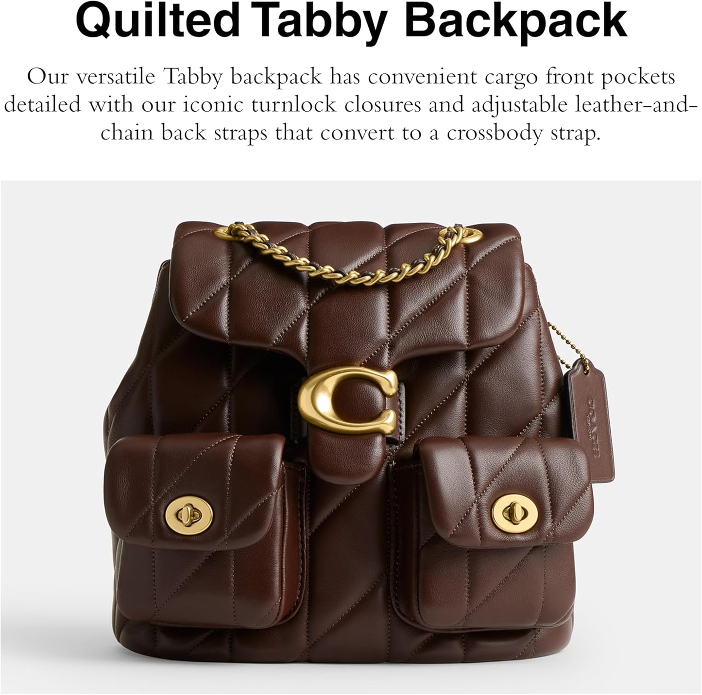 COACH Women's Quilted Leather Tabby Backpack