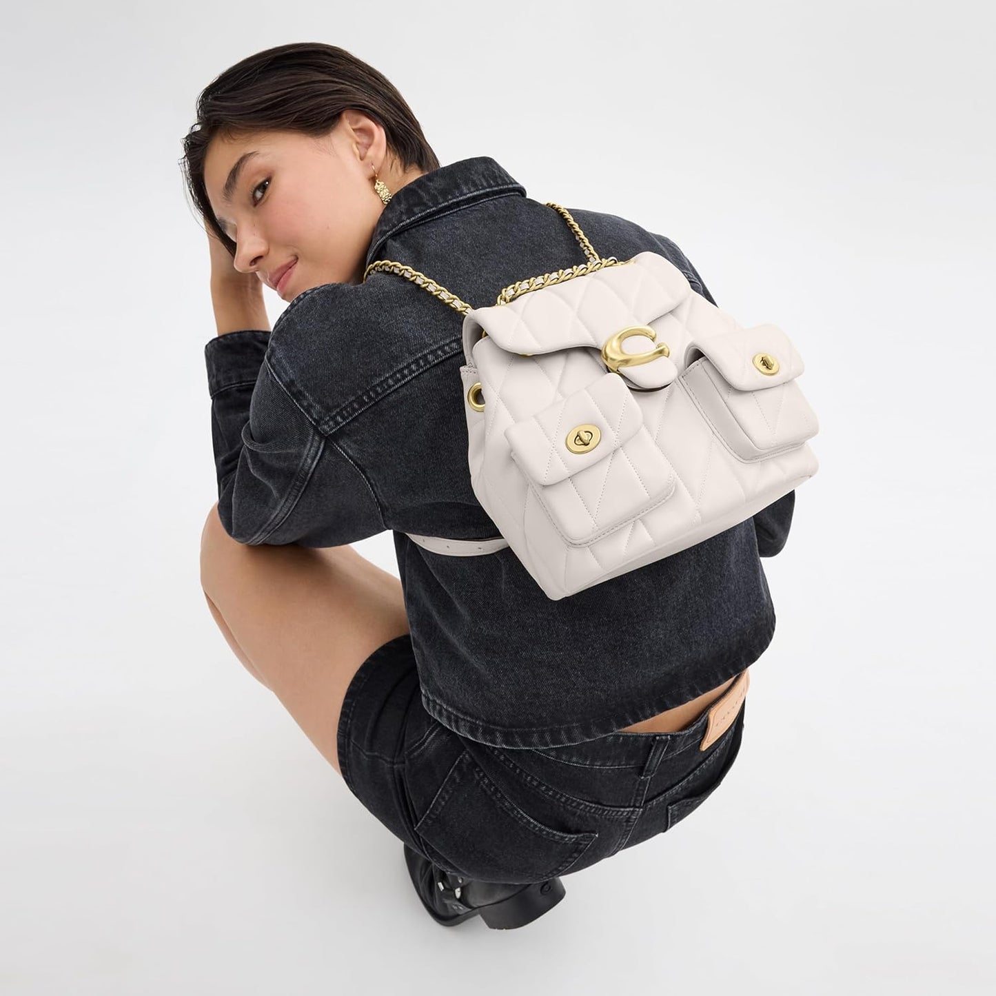 COACH Women's Quilted Leather Tabby Backpack