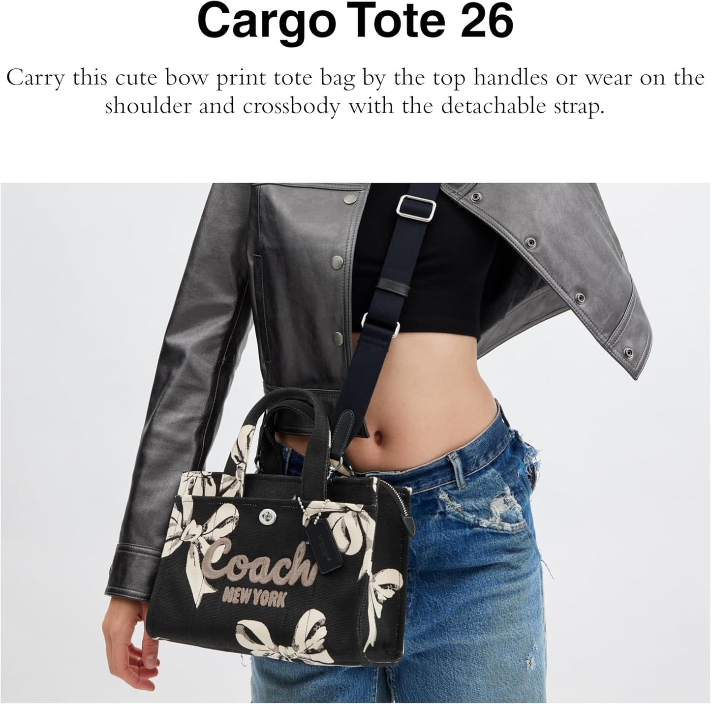 COACH Women's Camo Printed Canvas Cargo Tote 26