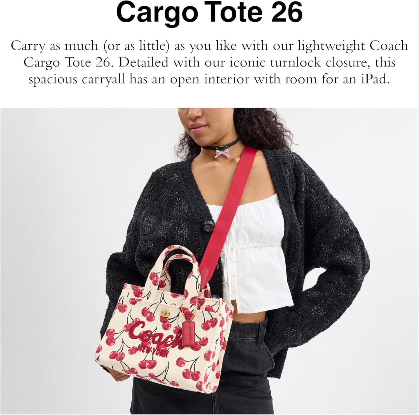 COACH Women's Camo Printed Canvas Cargo Tote 26