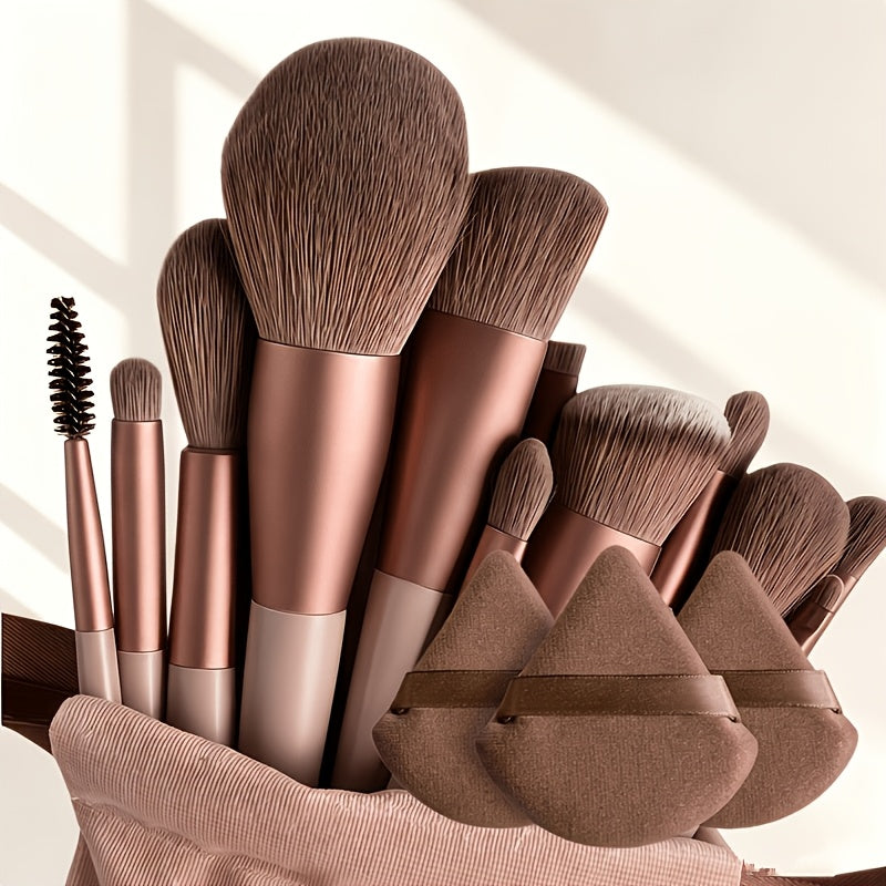 Professional Makeup Brush Set with Storage Bag 17 Pieces