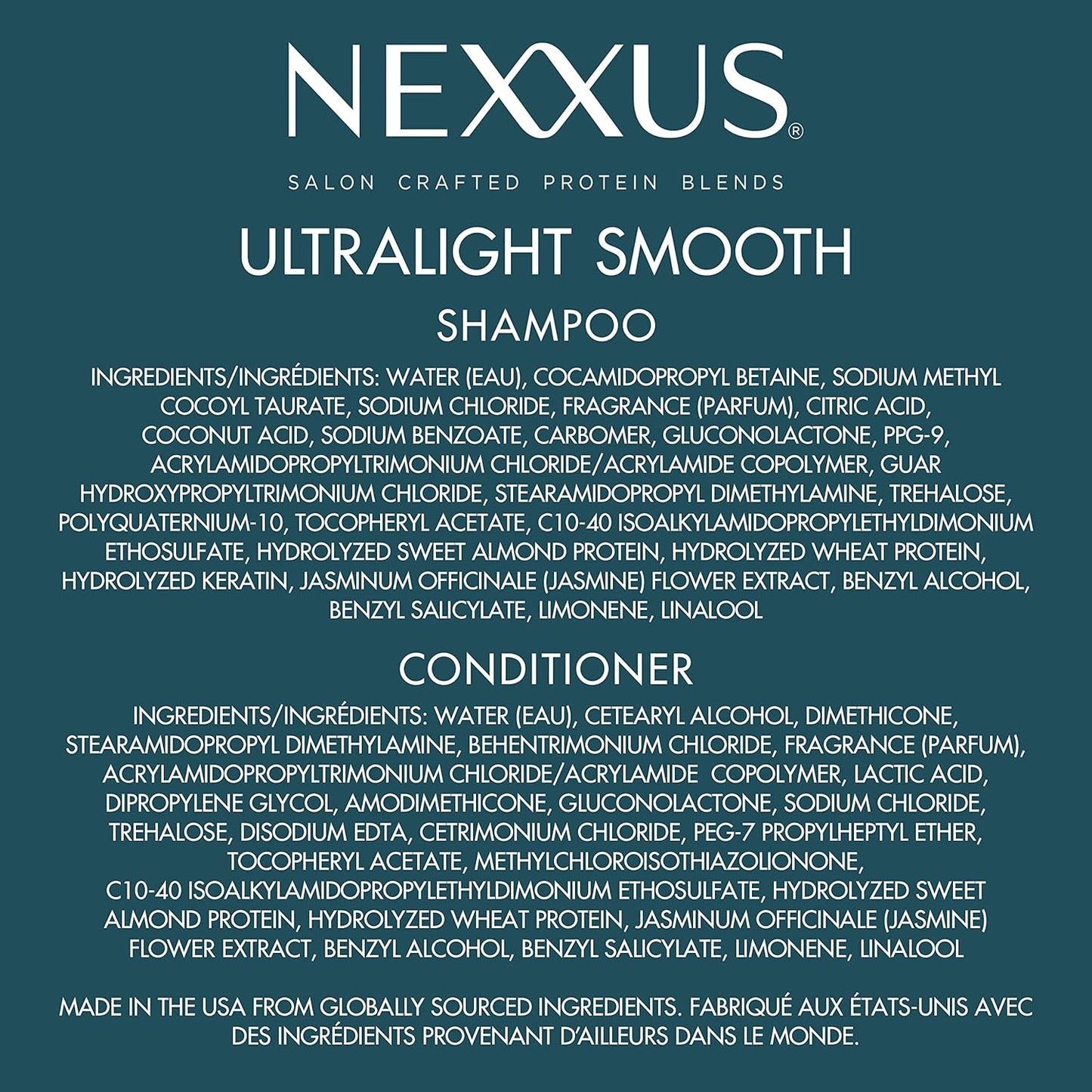 Nexxus Ultralight Weightless Shampoo & Conditioner for Dry, Frizzy Hair - Smooth Treatment to Block Out Frizz, 13.5 oz (Pack of 2)