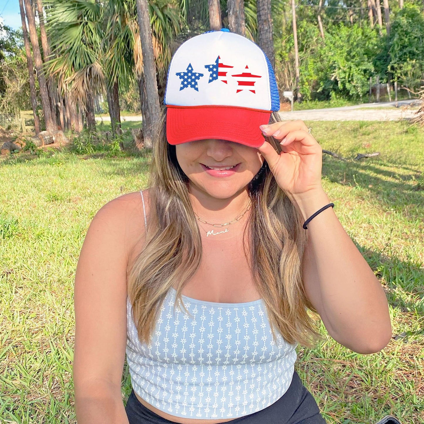 American Flag Trucker Hat USA Snapback Hat 4th of July Patriotic Hats for Men Women