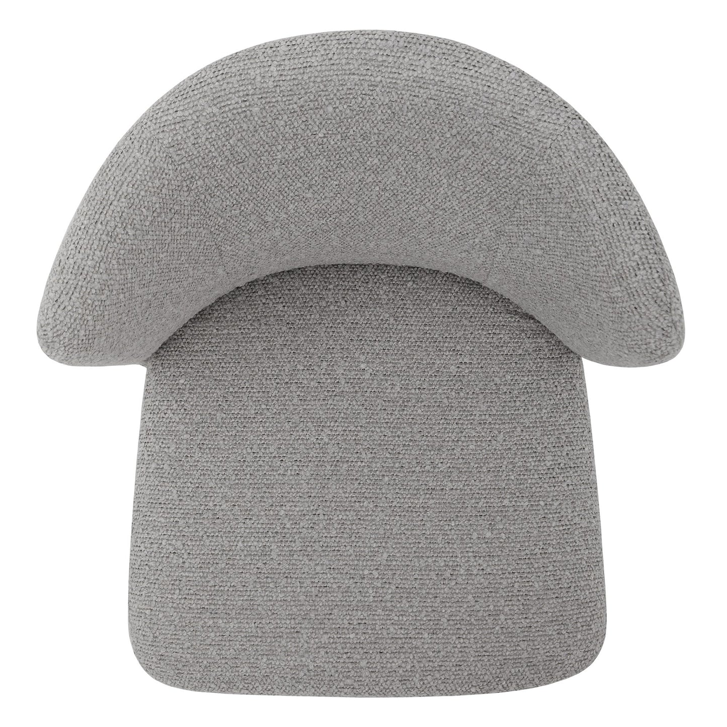 CHITA Upholstered Rolling Dining Chair on Casters Set of 4, FSC Certified Modern Fabric Dining Chair with Casters, Boucle Dining Chairs for Reading Room Waiting Room Kitchen Dining Room, Oatmeal