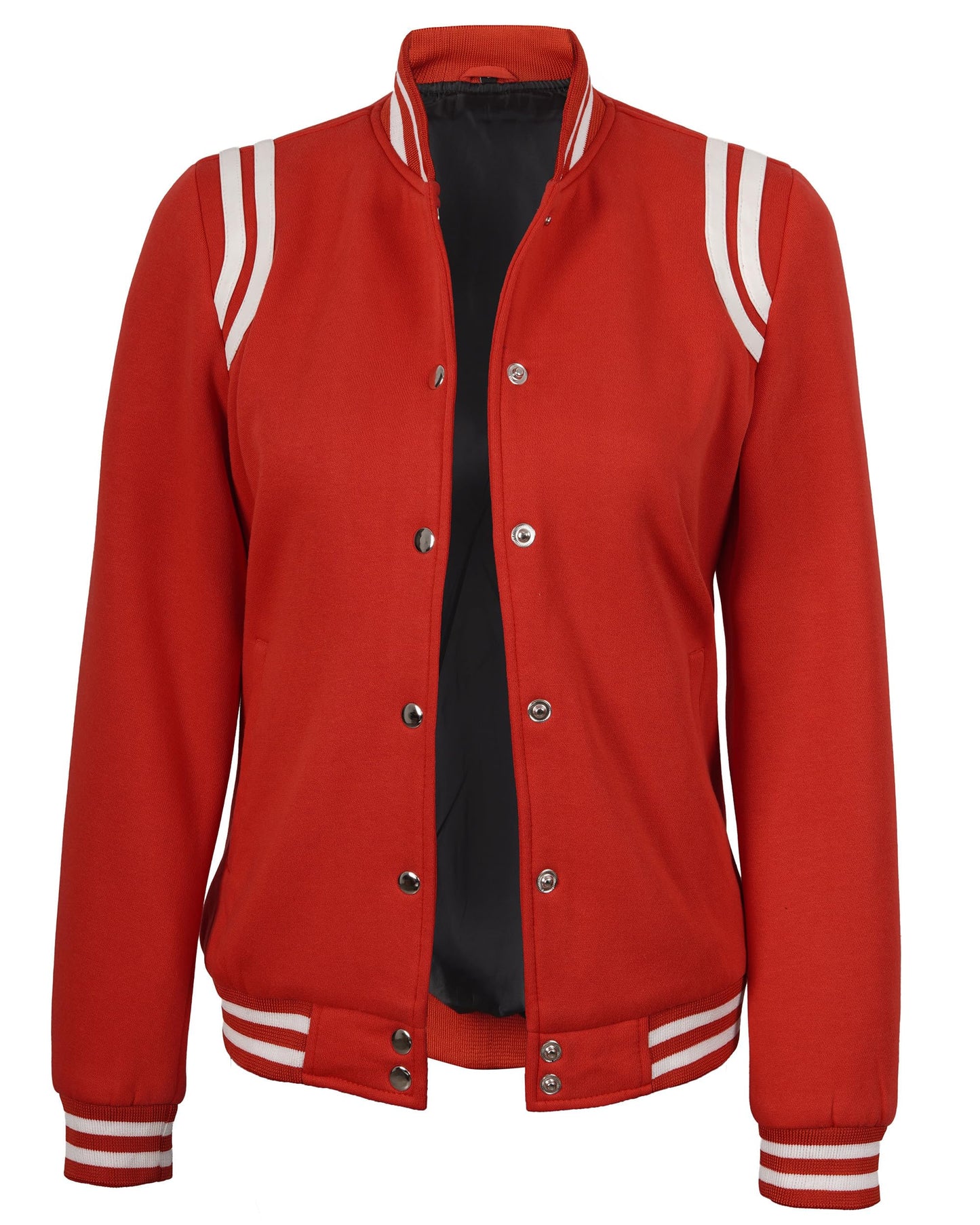 Decrum Varsity Jacket Women – Lightweight Soft Fleece Highschool Baseball Letterman Style Womens Bomber Jackets