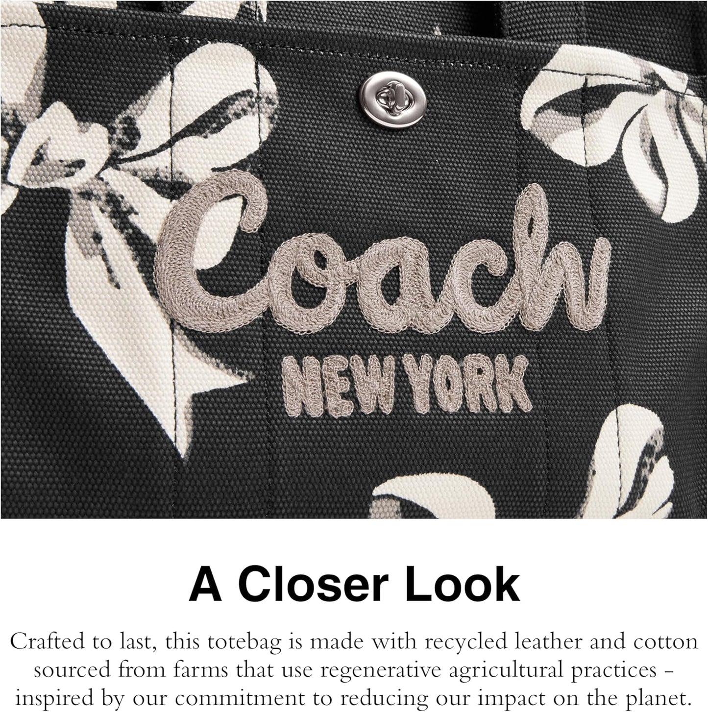 COACH Women's Camo Printed Canvas Cargo Tote 26