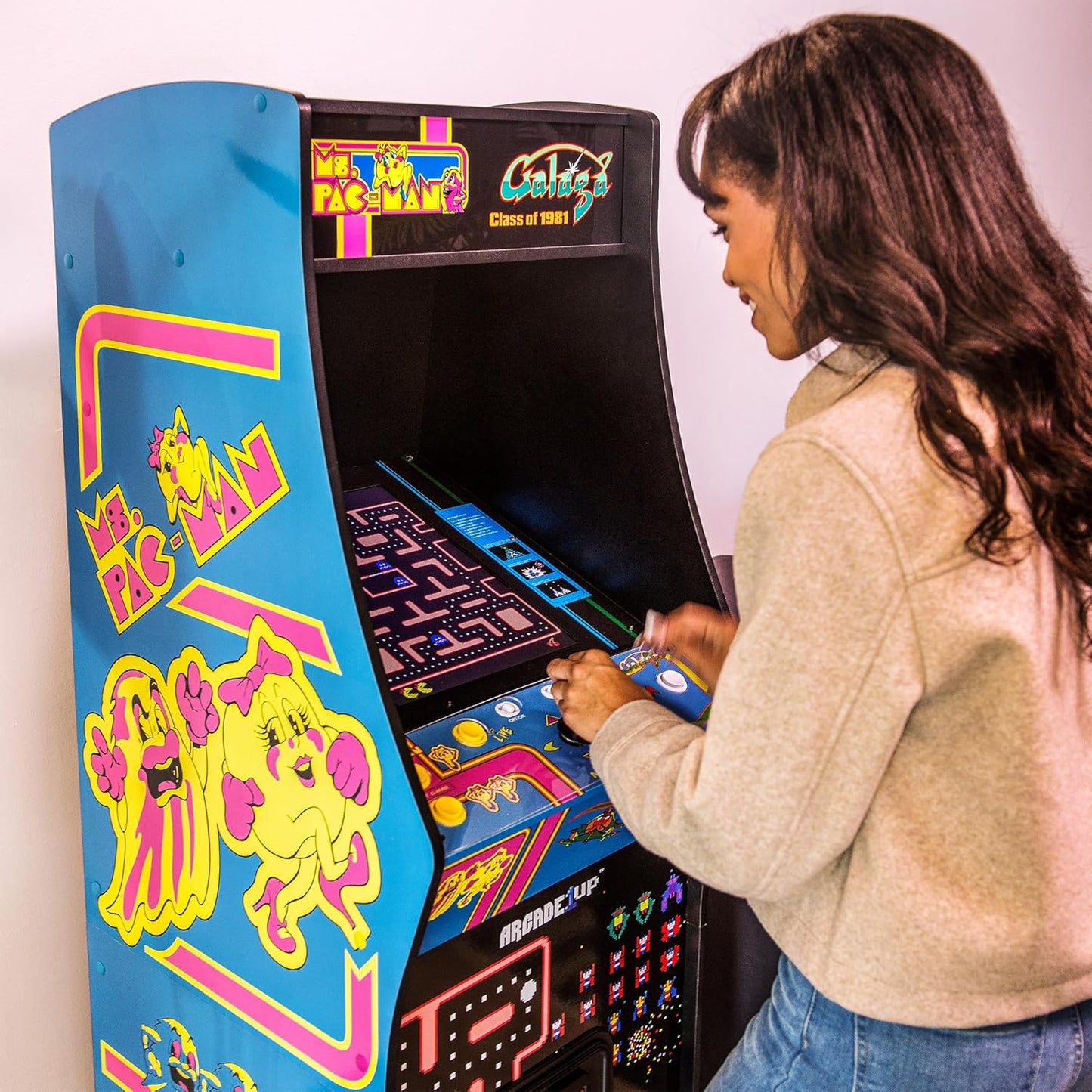 ARCADE1UP Class of 81’ Deluxe Arcade Machine for Home - 5 Feet Tall - 12 Classic Games